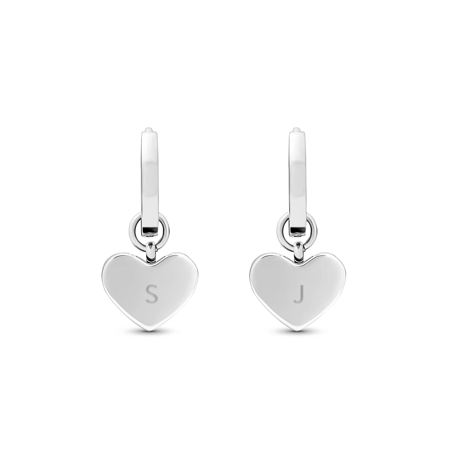 Africa Jade Heart Huggie Earrings (Silver) - Image 8