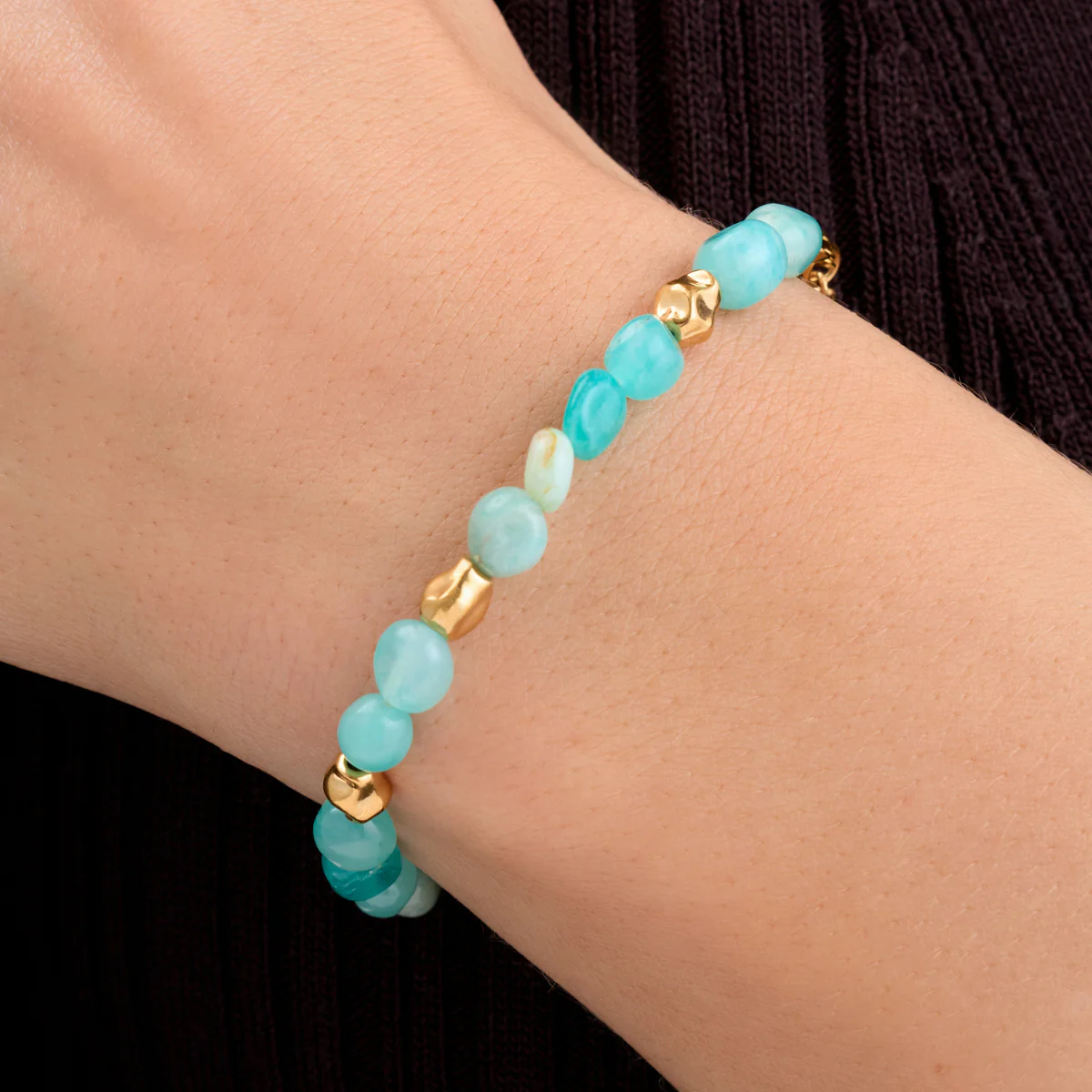 Amazonite & Gold Beaded Set (Gold) - Image 4