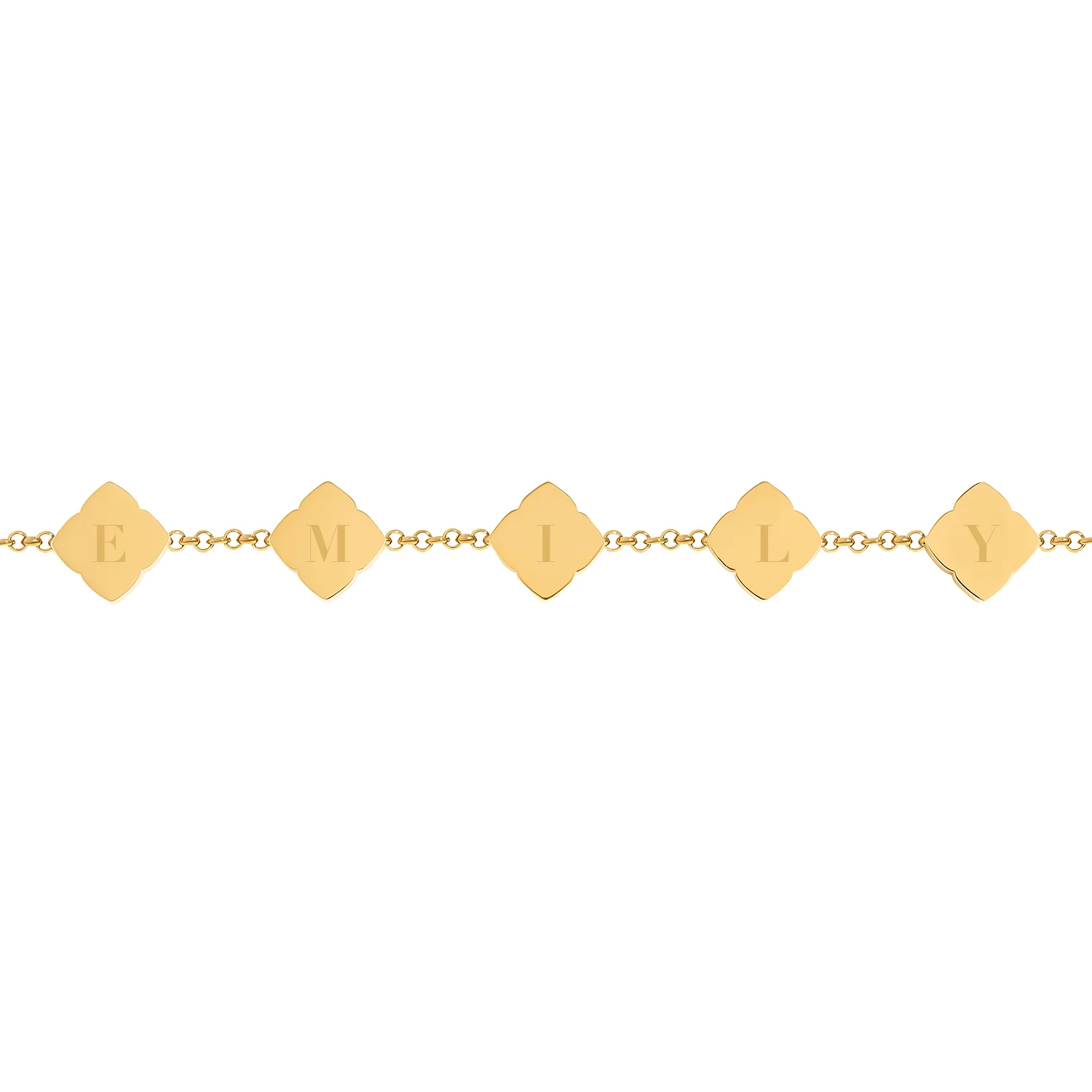 Blue Lace Agate Clover Bracelet (Gold) - Image 7