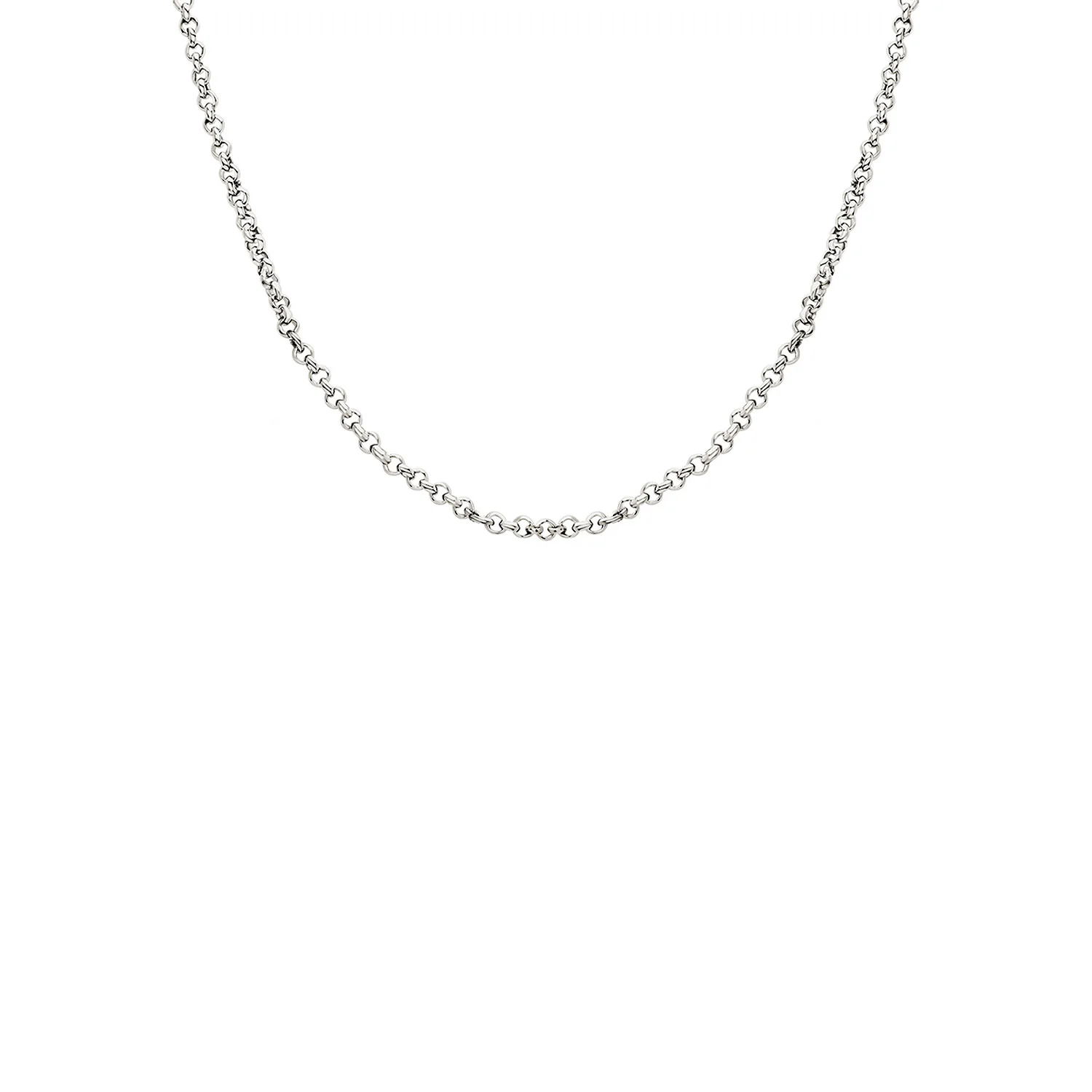 Layering Box Chain Necklace (Silver) - Image 2