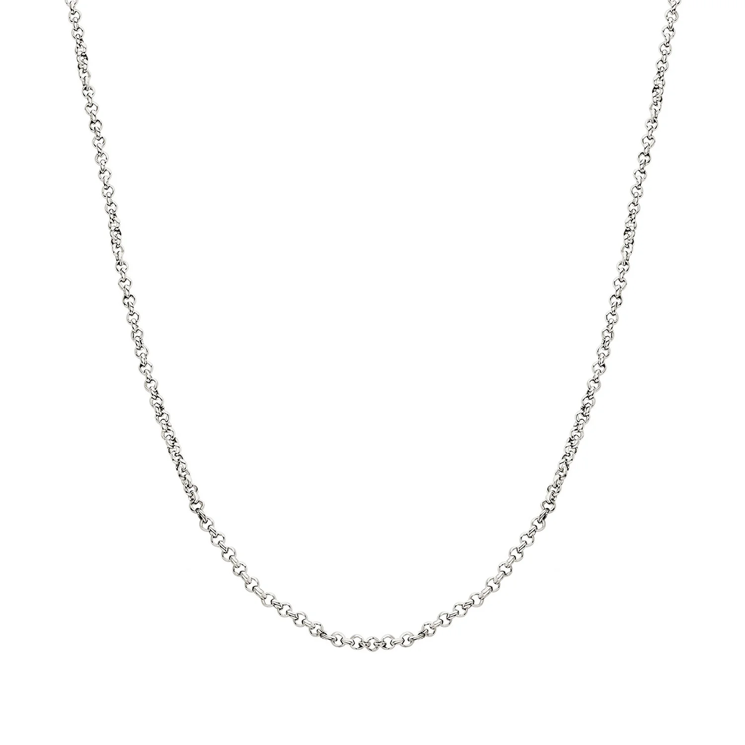 Layering Box Chain Necklace (Silver) - Image 4