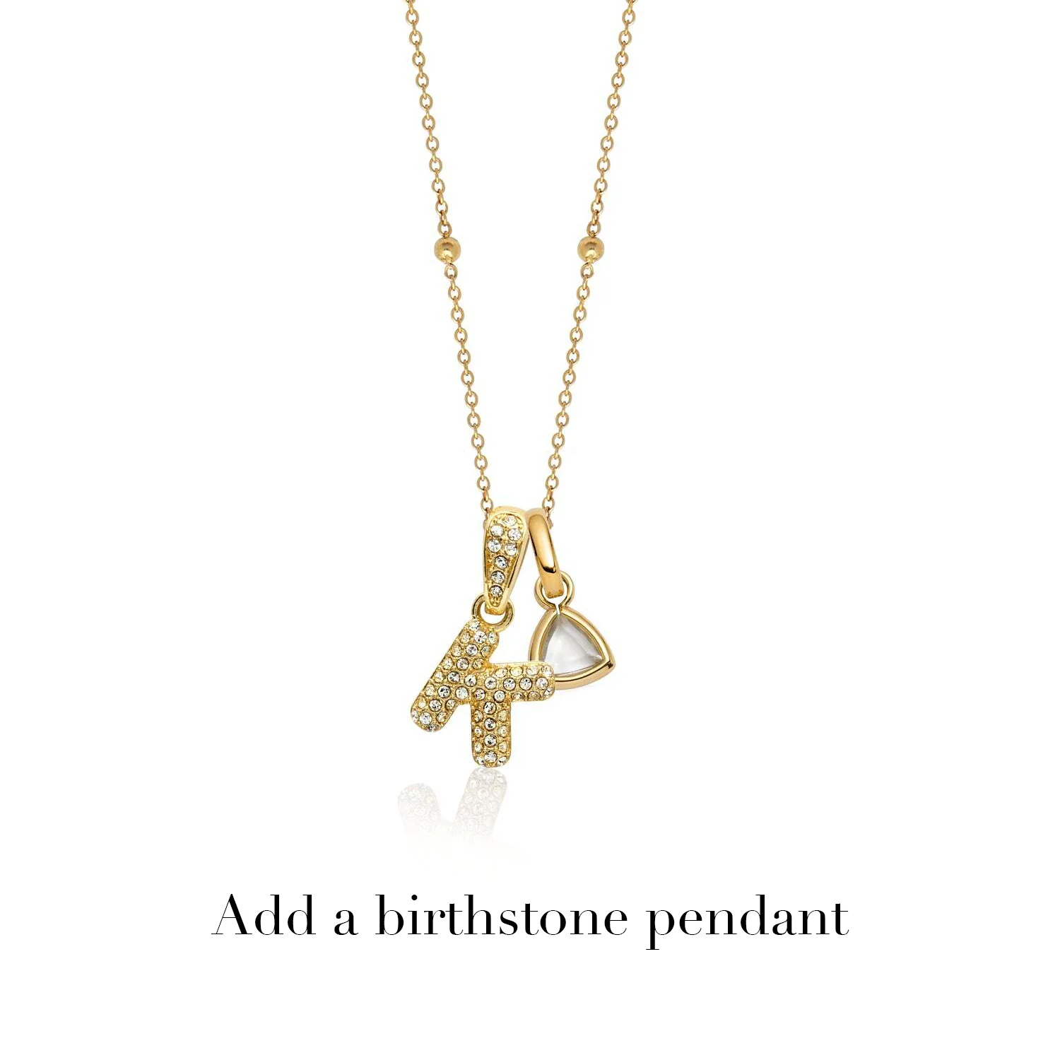 Bubble Initial Sphere Necklace - Gold - Image 9