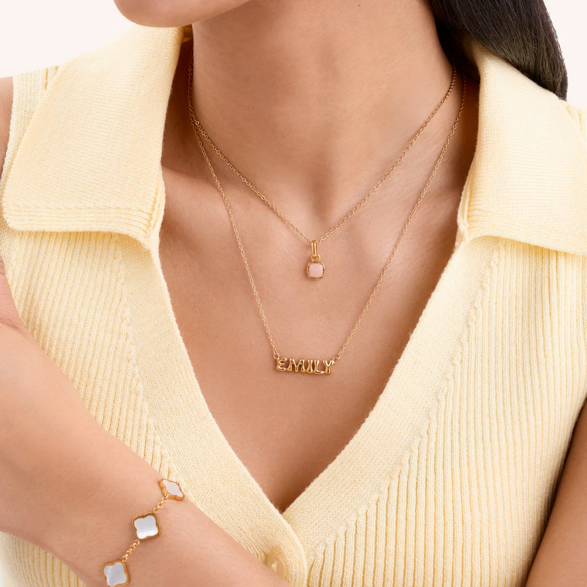 Bubble Name Necklace (Gold) - Image 2