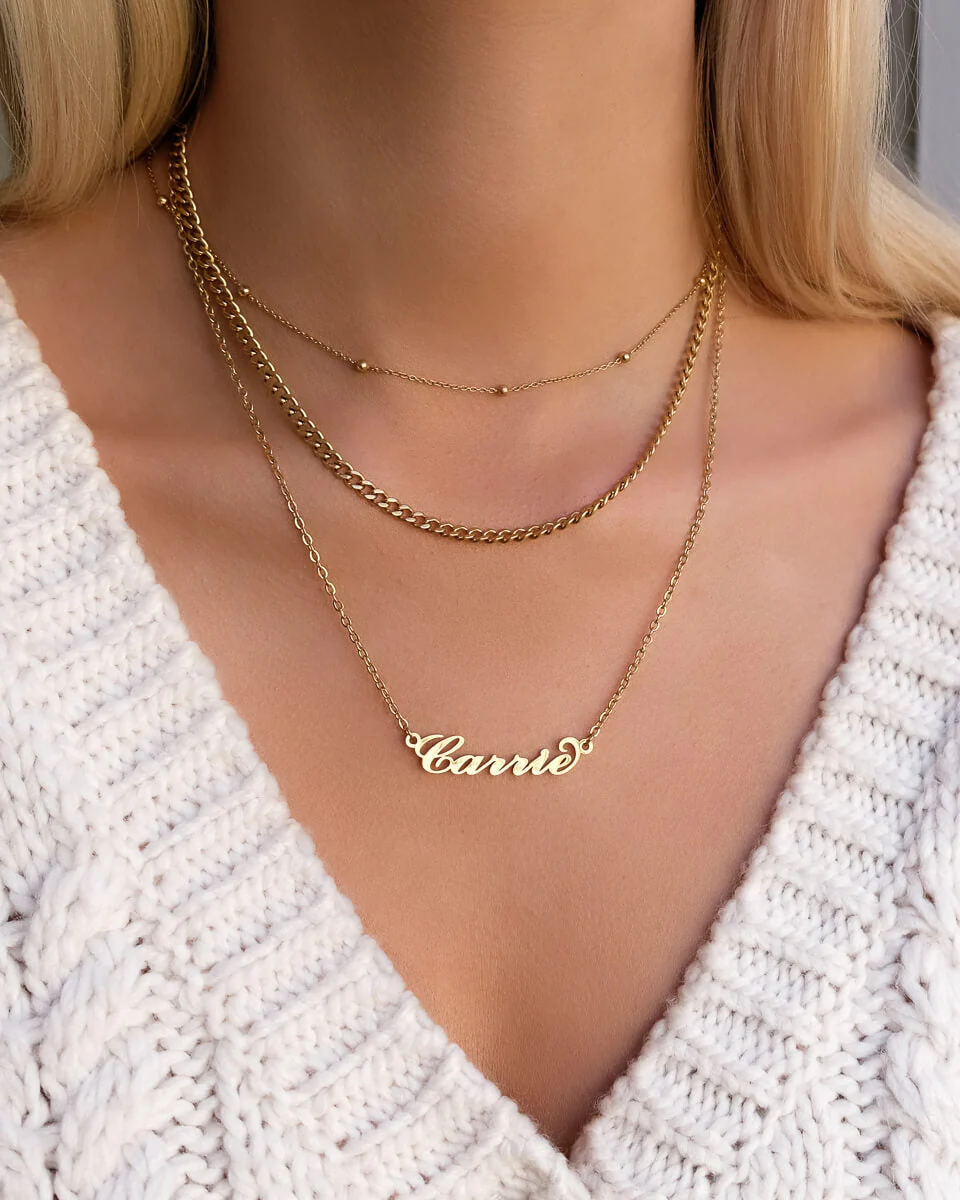 Carrie Name Necklace (Gold) - Image 4