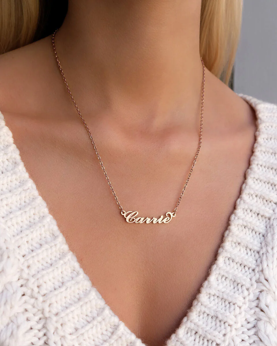 Carrie Name Necklace (Rose Gold) - Image 2