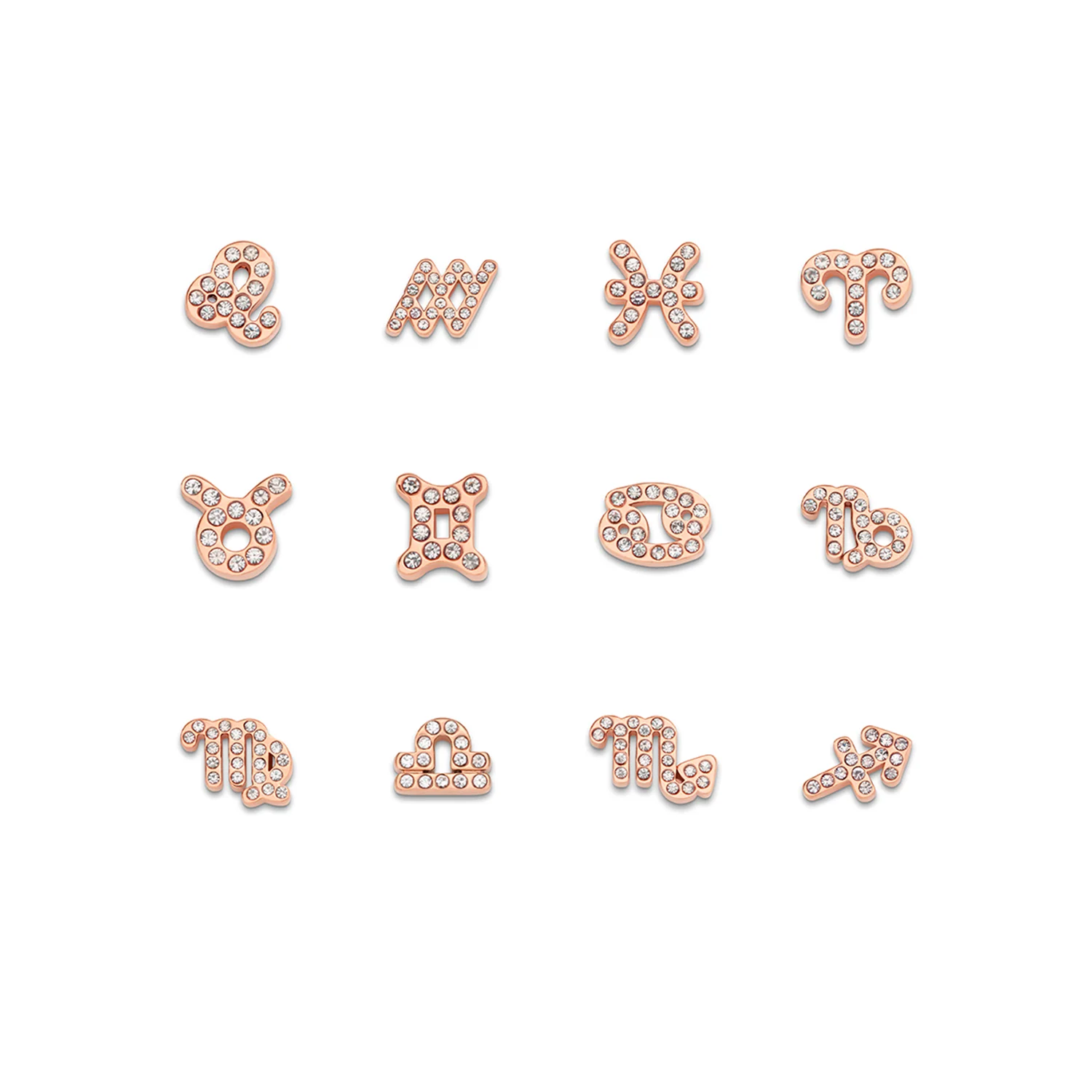 Made Mine Charms - Pavé Zodiac Charms (Rose Gold)