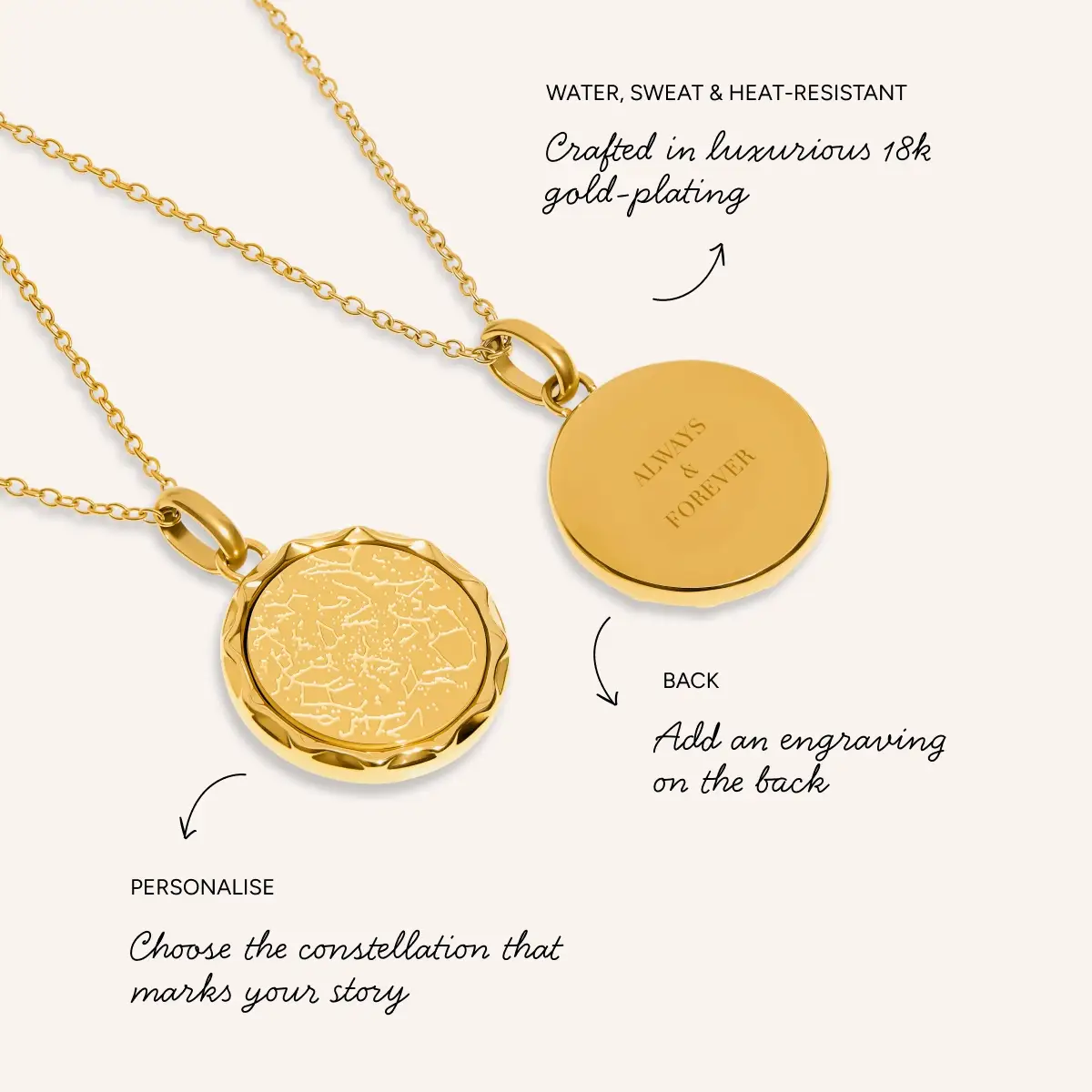 Coin Constellation Necklace (Gold) - Image 4