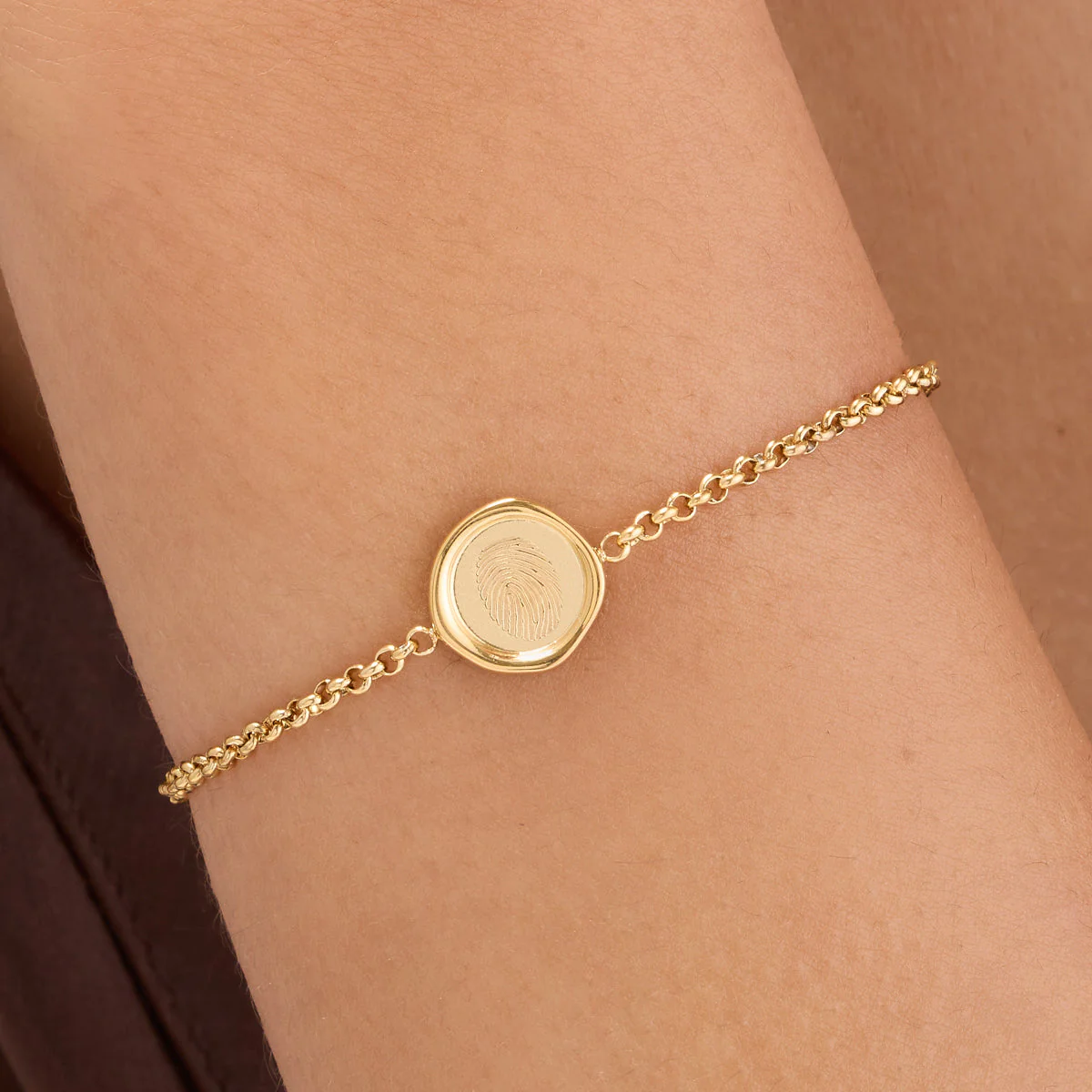 Coin Fingerprint Bracelet (Gold) - Image 2