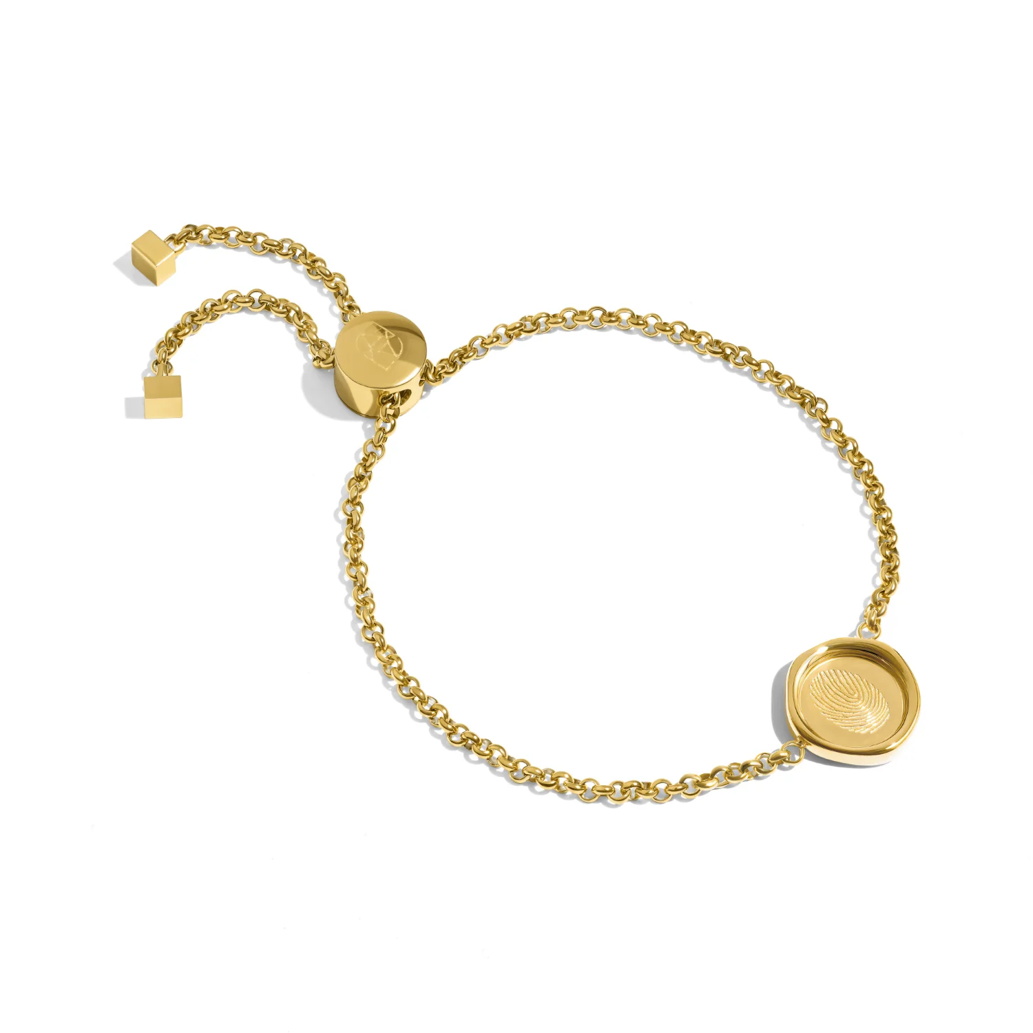 Coin Fingerprint Bracelet (Gold) - Image 7