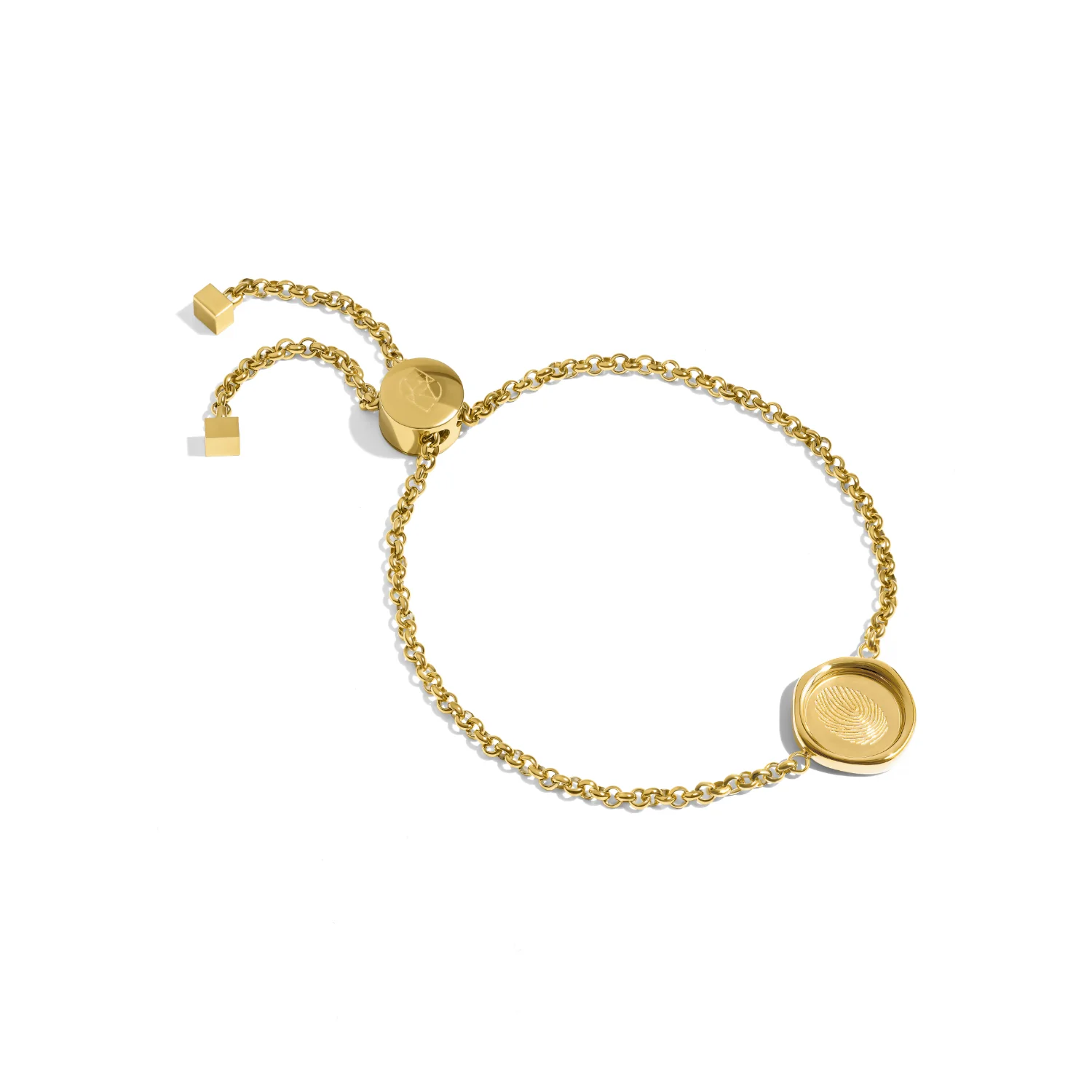 Coin Fingerprint Bracelet (Gold) - Image 8