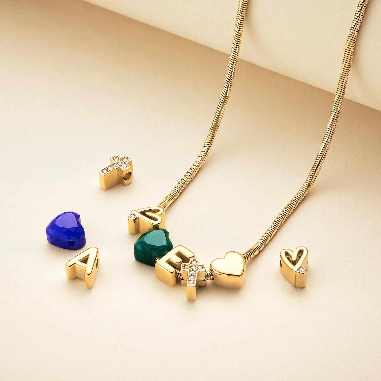 Cross Necklace Charm (Gold) - Image 2