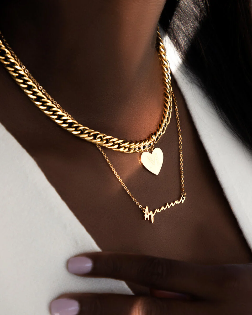 Curb Chain Necklace (Gold) - Image 5