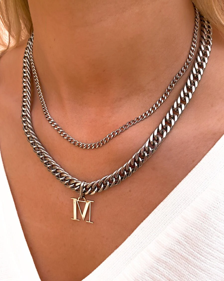 Curb Chain Necklace (Silver) - Image 3