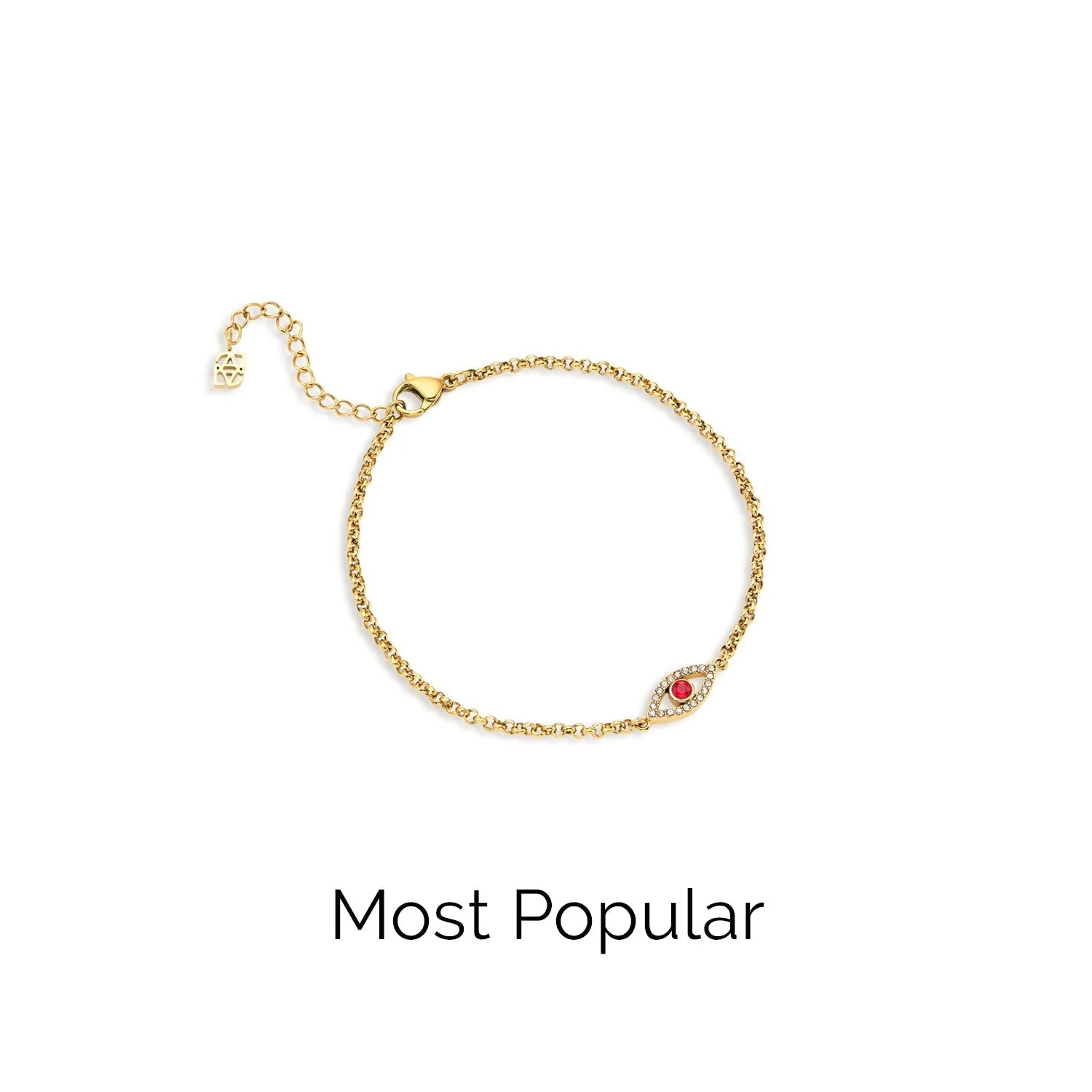Custom Evil Eye Bracelet (Gold) - Image 5