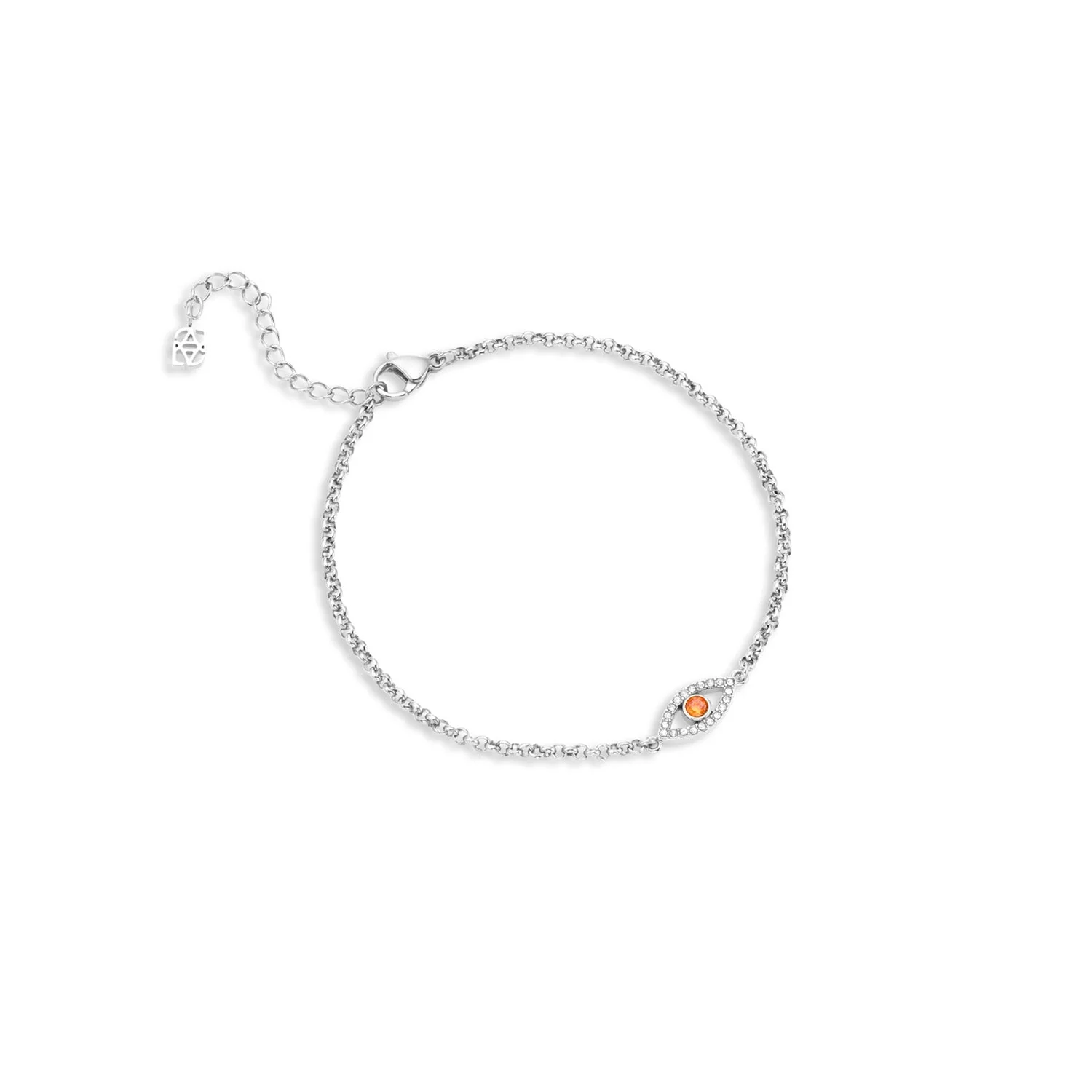 Custom Evil Eye Bracelet (Silver) - Image 2