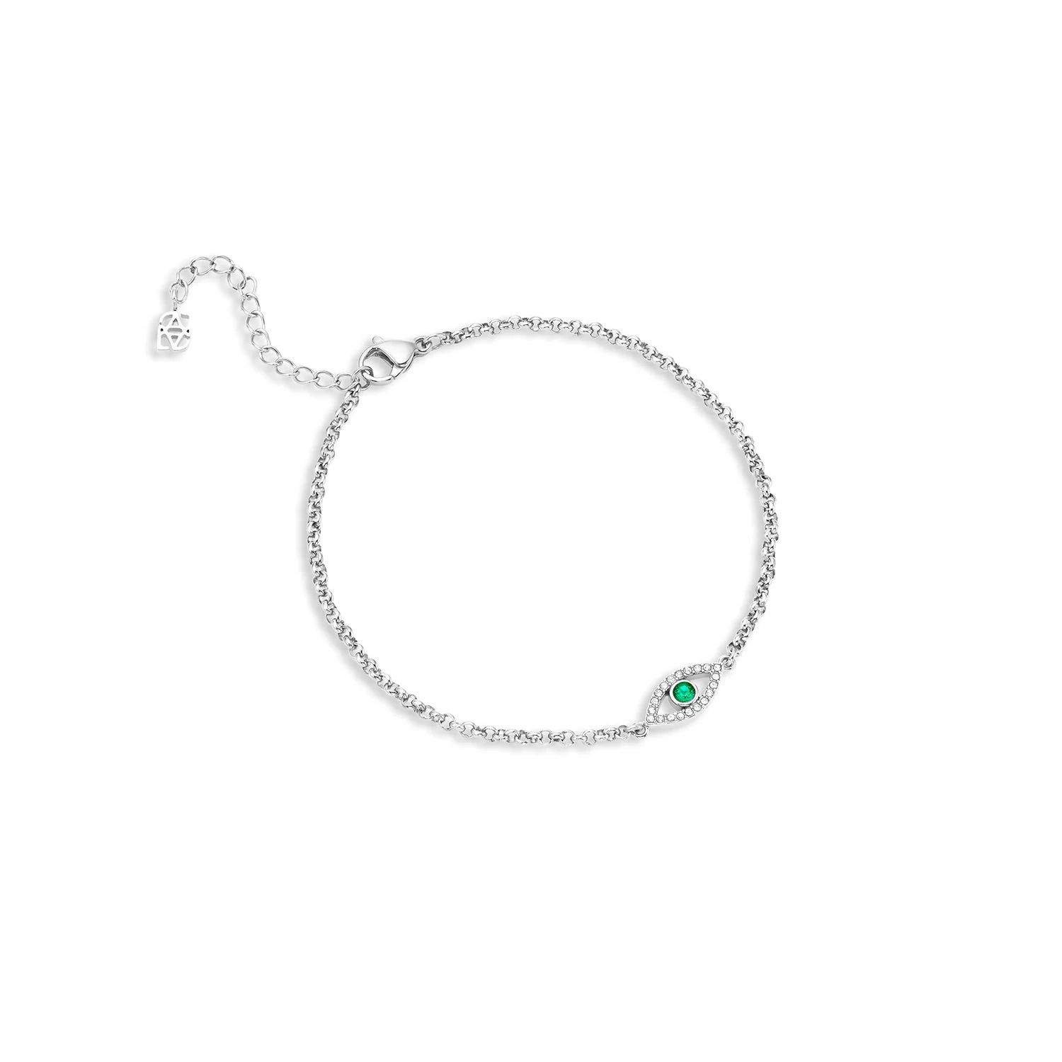 Custom Evil Eye Bracelet (Silver) - Image 3