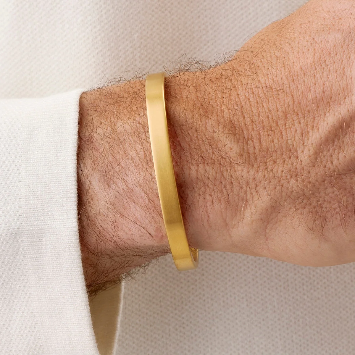 Custom Fingerprint Memento Cuff Bangle (Gold) - Image 5