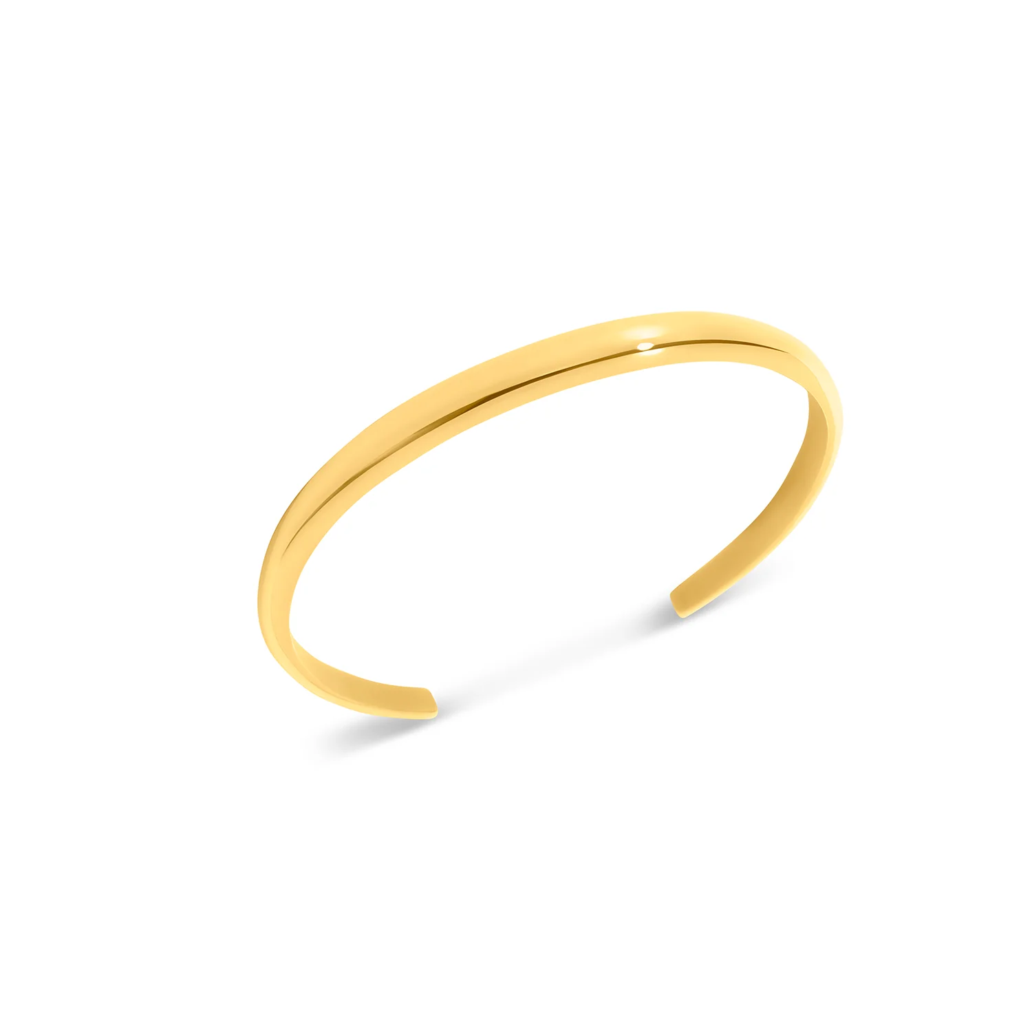 Custom Handwritten Domed Bangle (Gold) - Image 11