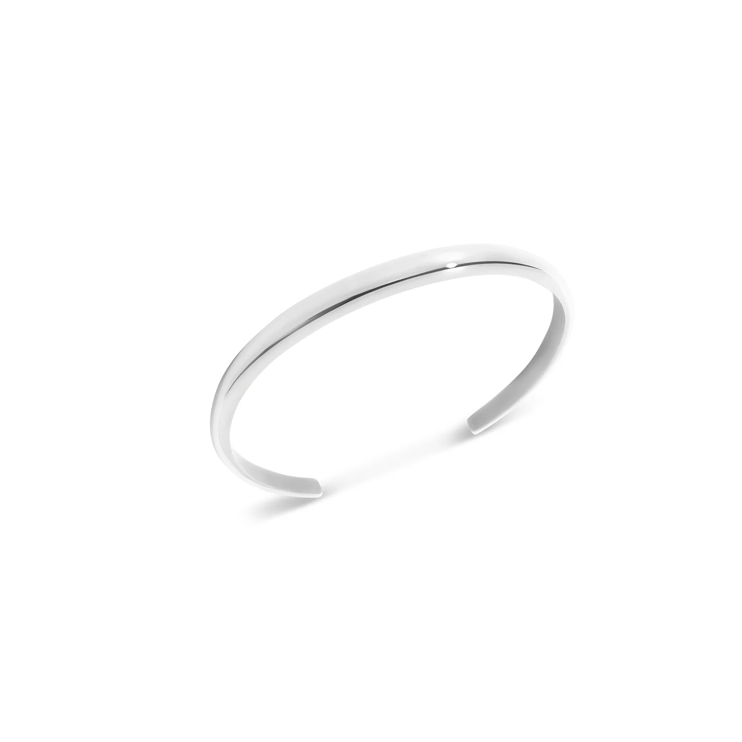 Custom Handwritten Domed Bangle (Silver) - Image 11