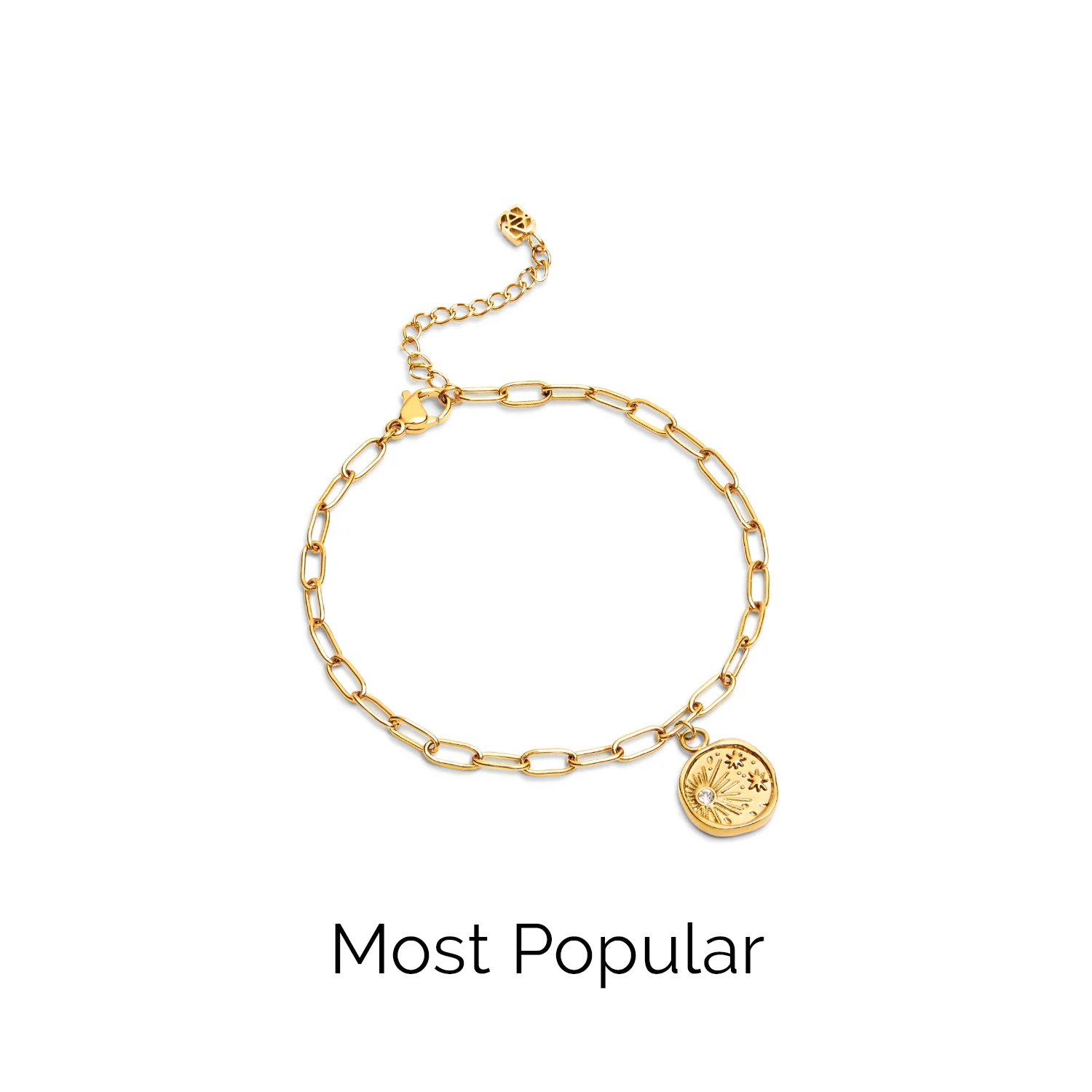 Custom Hanging Ocean Charm Bracelet (Gold) - Image 6