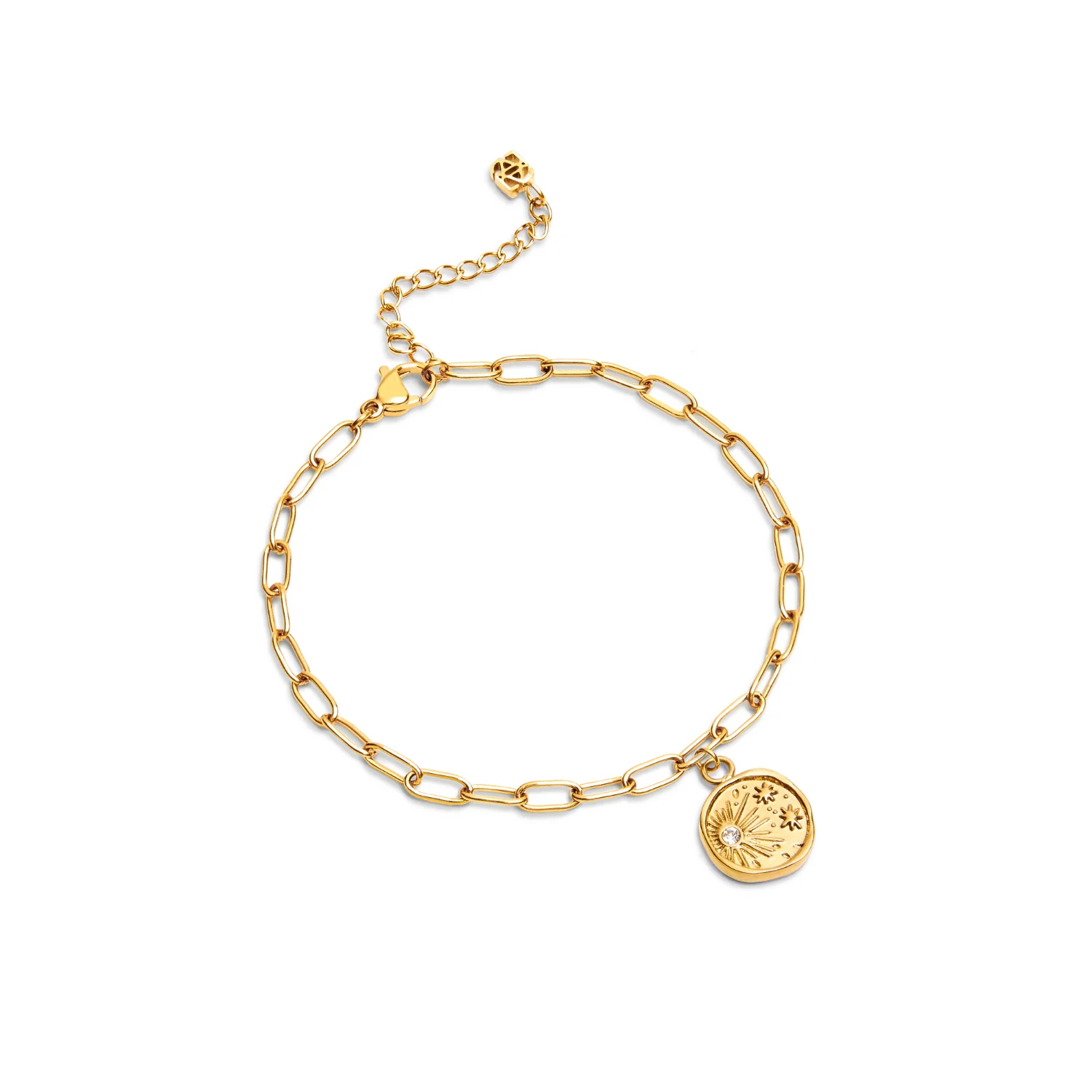 Custom Hanging Ocean Charm Bracelet (Gold) - Image 7