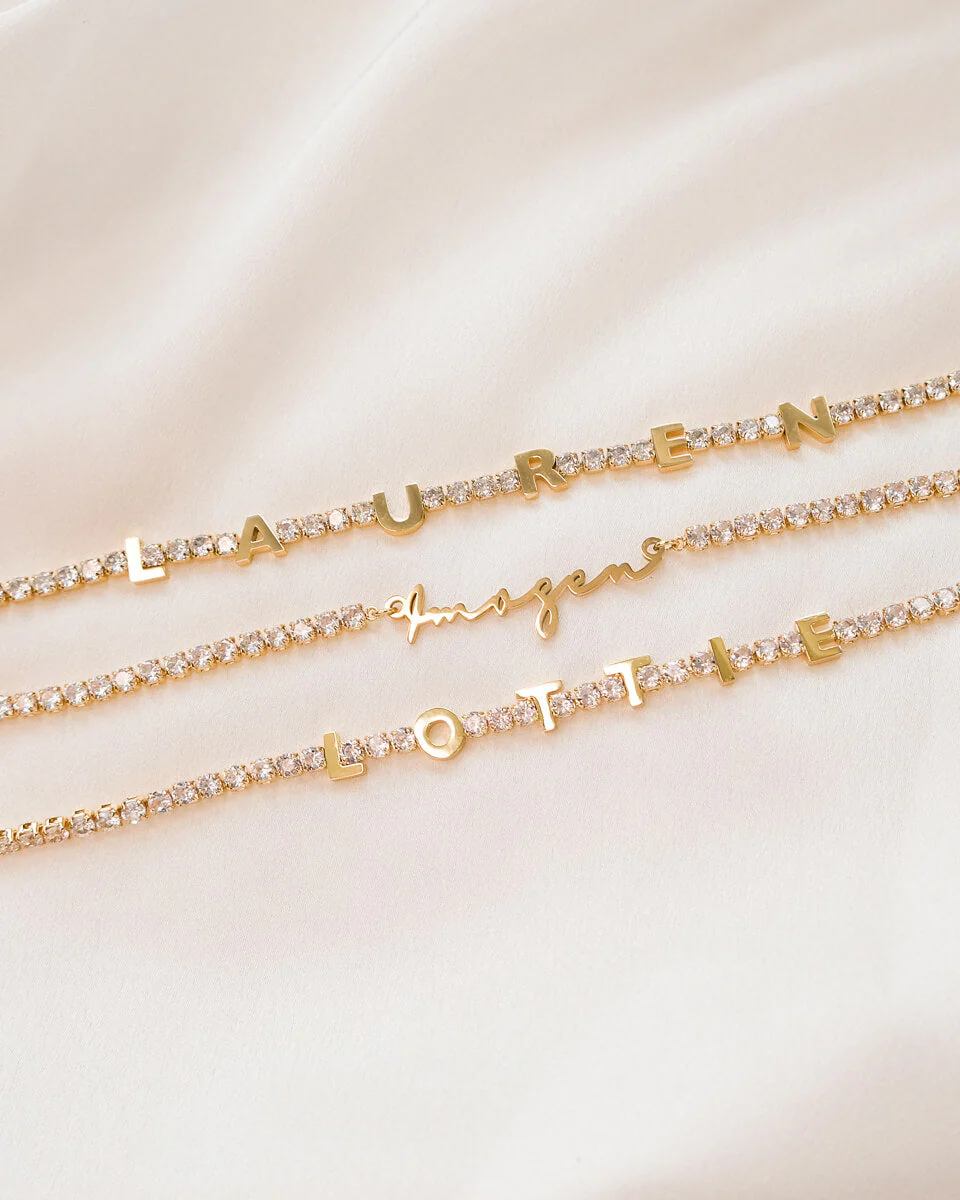 Custom Tennis Name Set (Gold) - Image 6