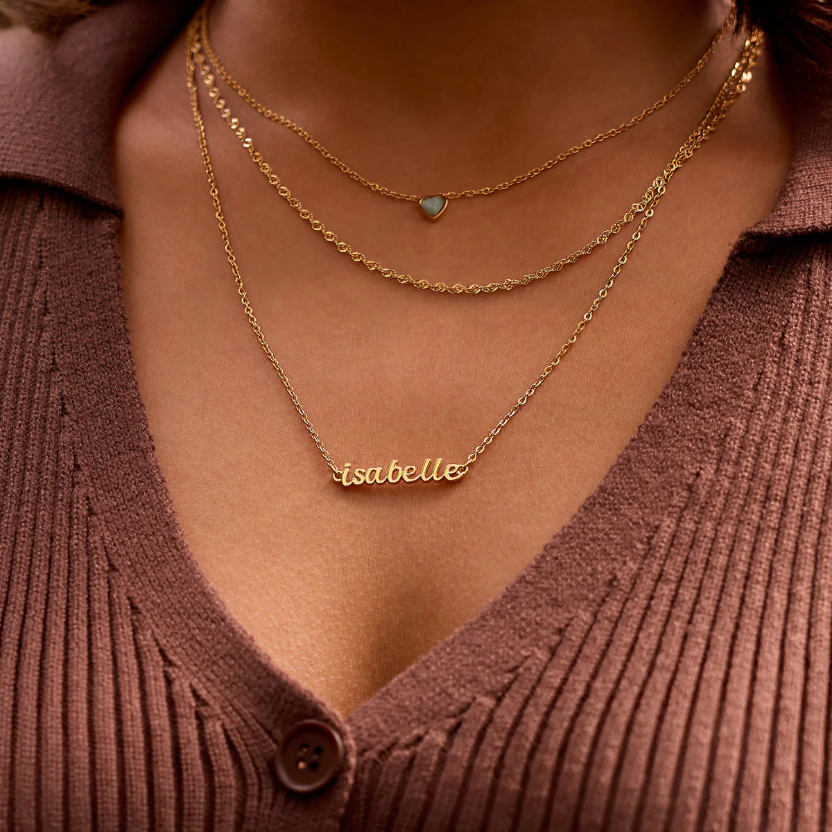 Script Name Necklace (Gold) - Image 5