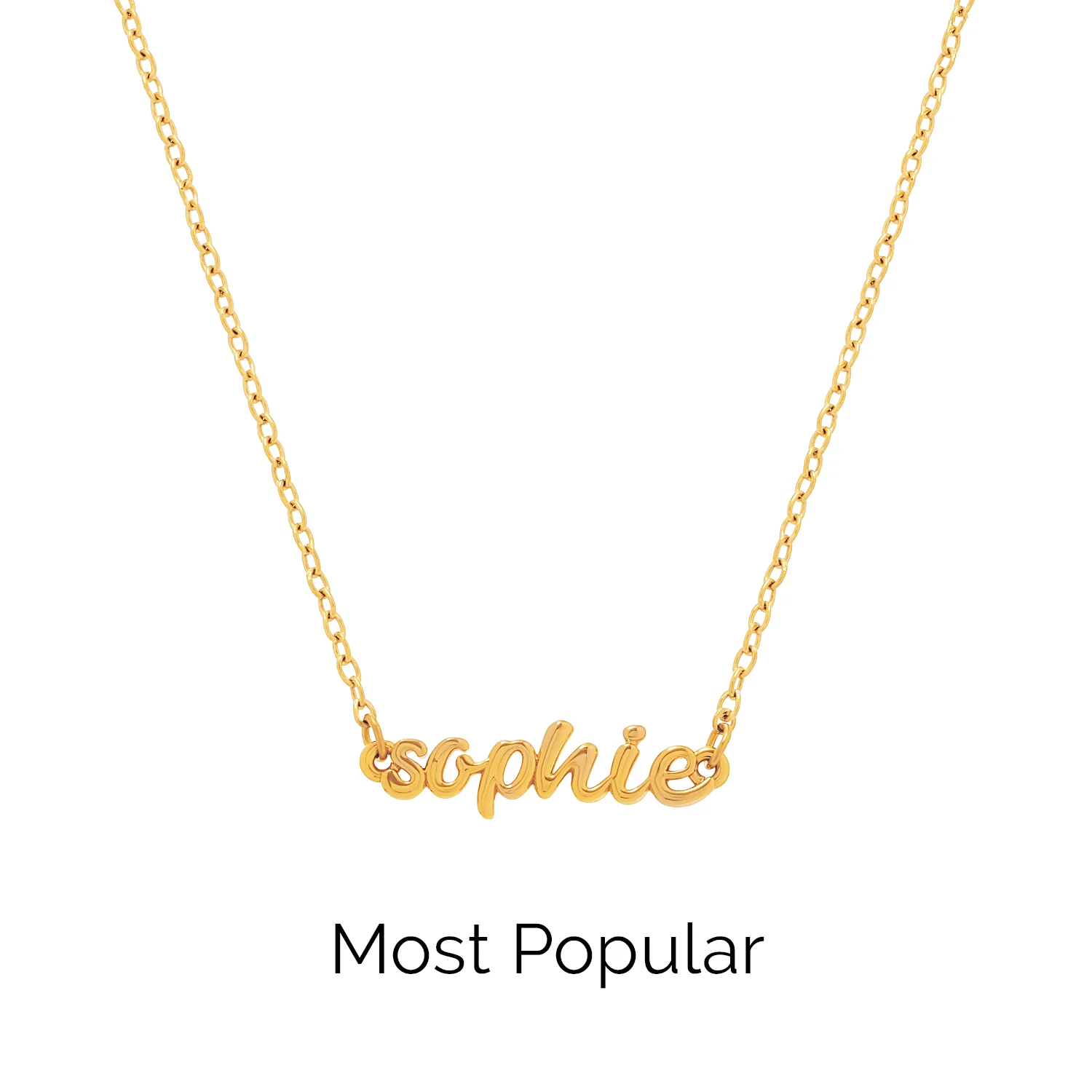 Script Name Necklace (Gold) - Image 8