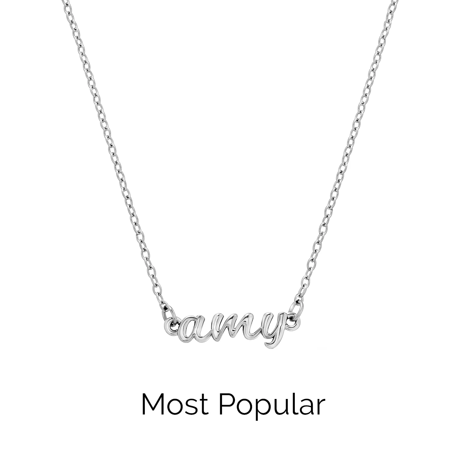 Script Name Necklace (Silver) - Image 4