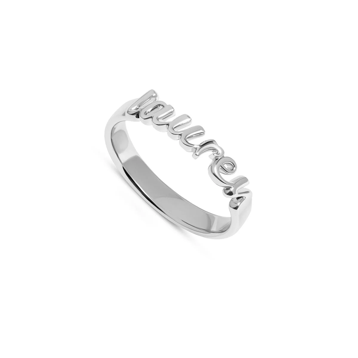 Script Name Ring (Silver) - Image 6