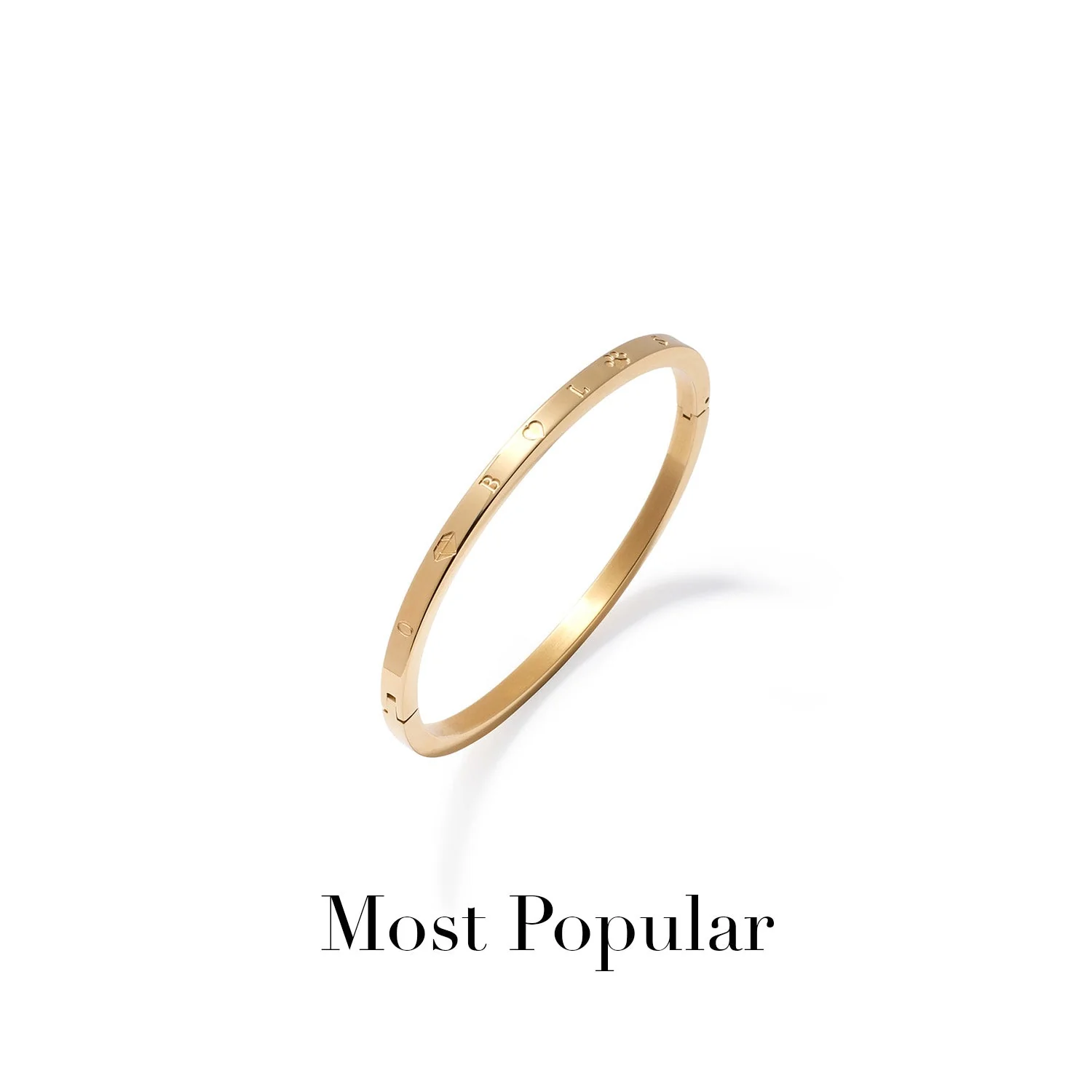 Custom Stamped Bangle (Gold) - Image 10