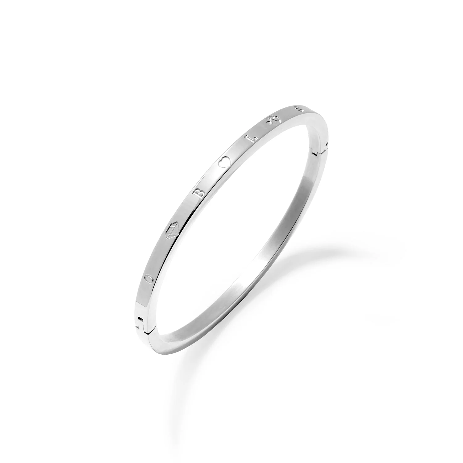 Custom Stamped Bangle (Silver) - Image 7