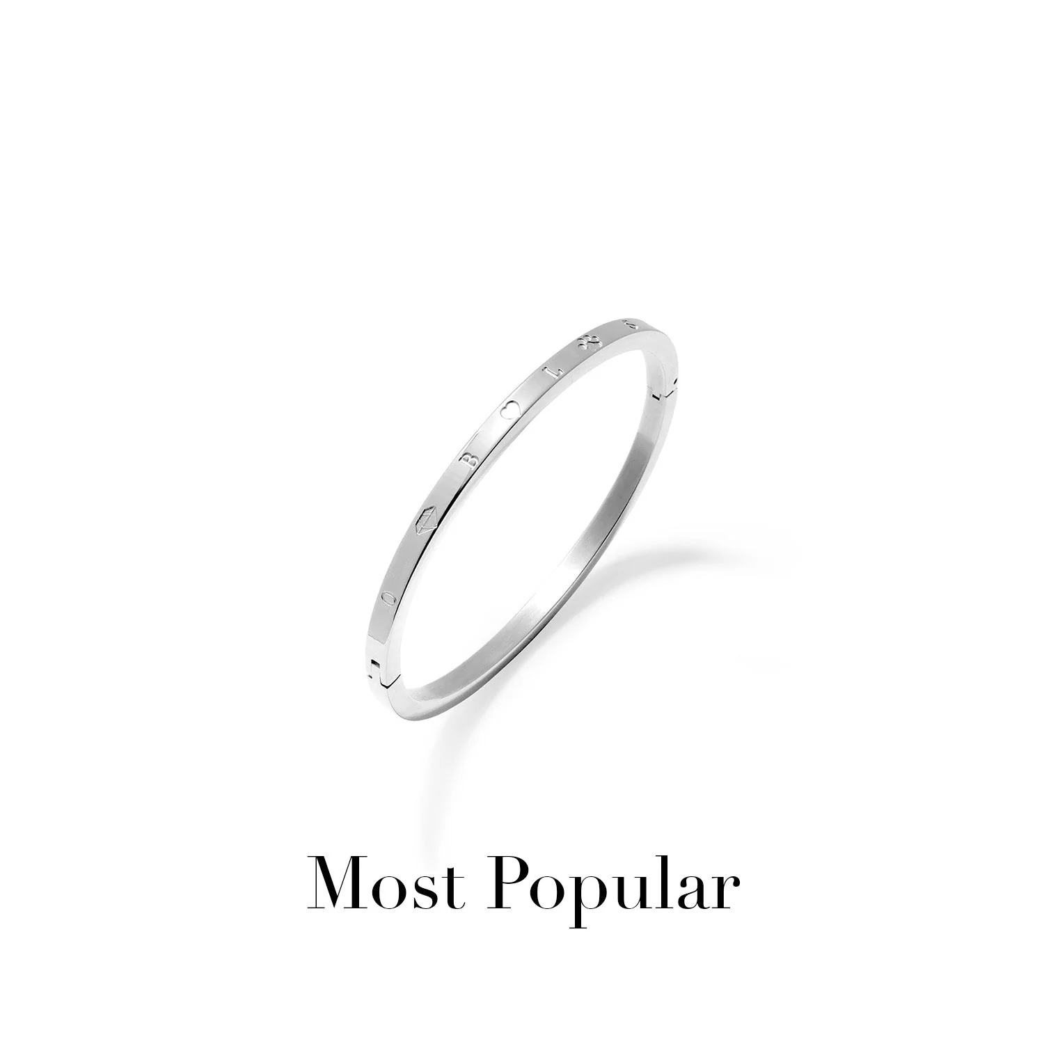 Custom Stamped Bangle (Silver) - Image 8