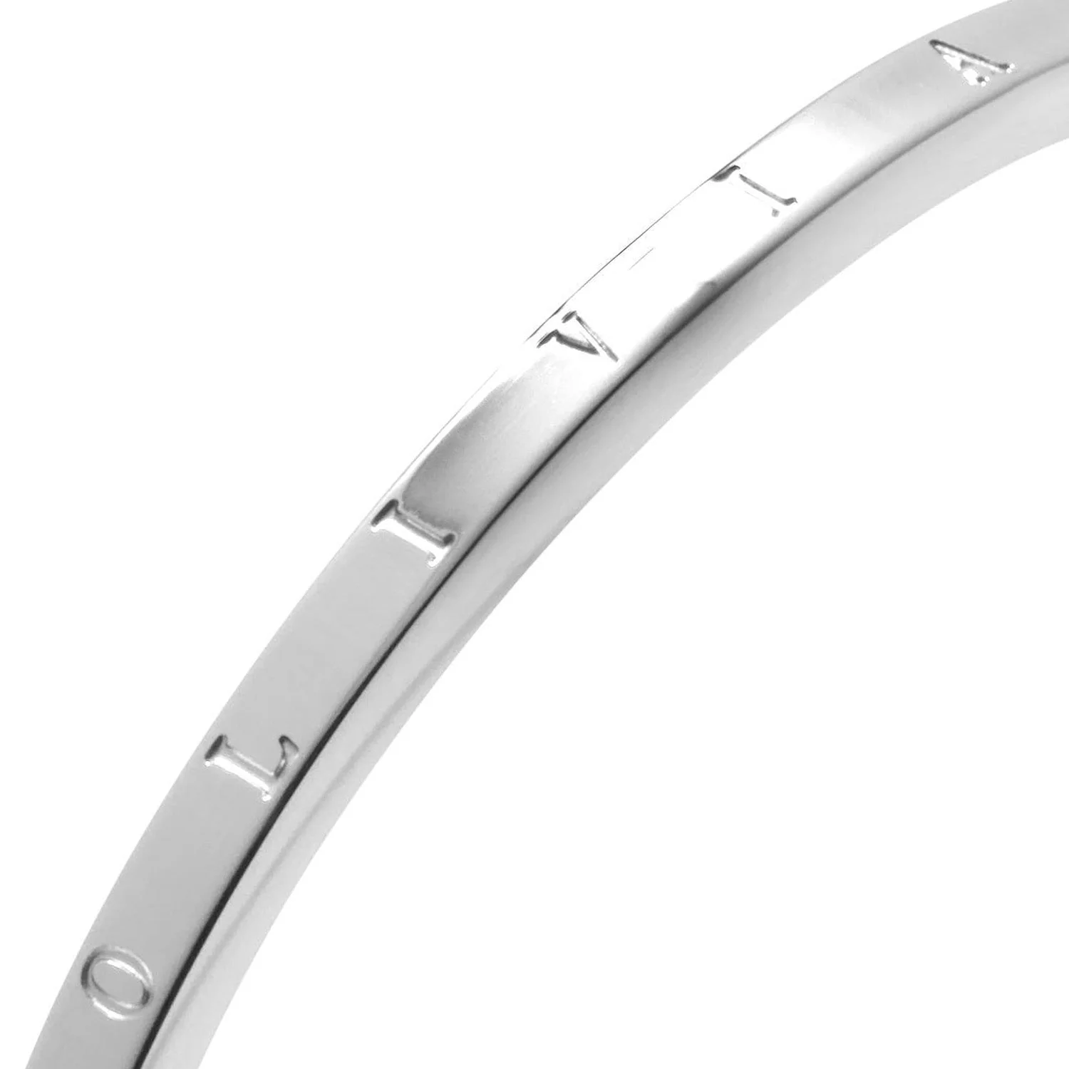 Custom Stamped Name Bangle (Silver) - Image 3