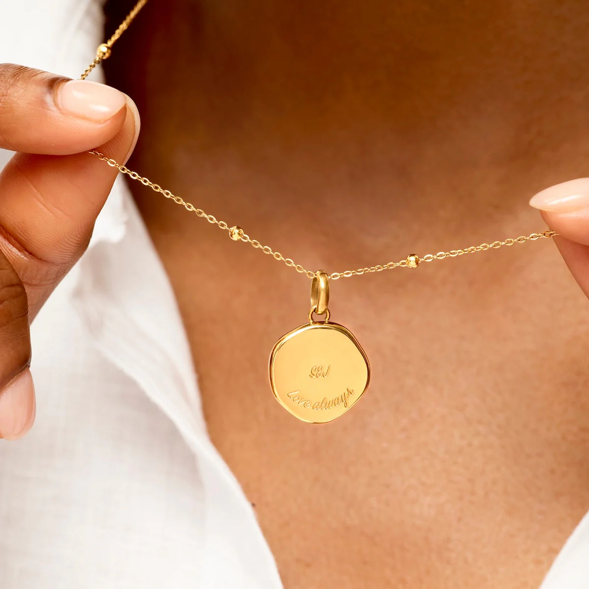 Custom Talisman Coin Necklace (Gold) - Image 5