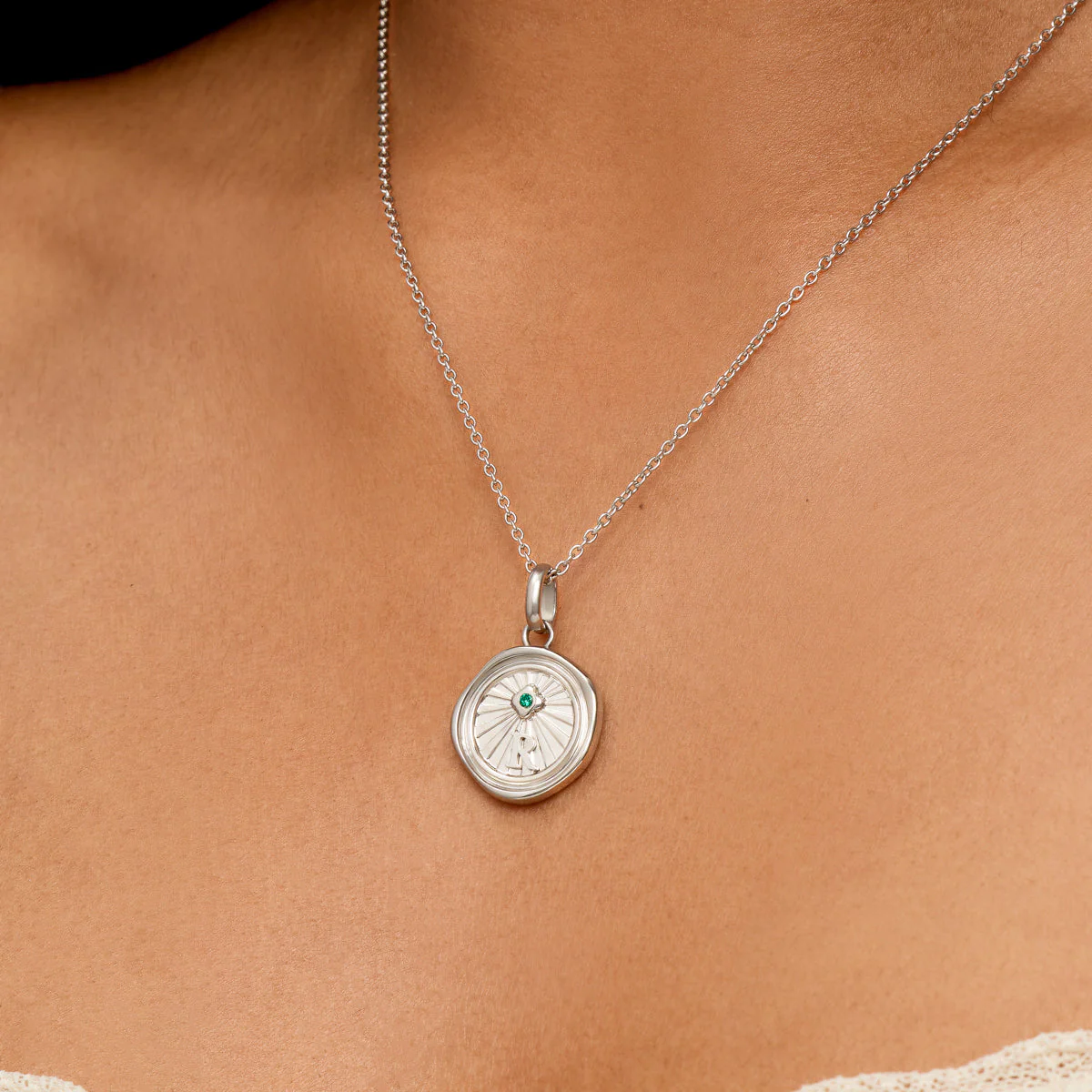 Custom Talisman Coin Necklace (Silver) - Image 3