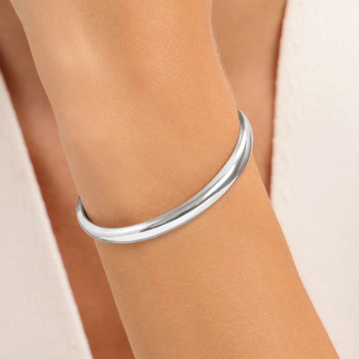 Domed Bangle (Silver) - Image 2