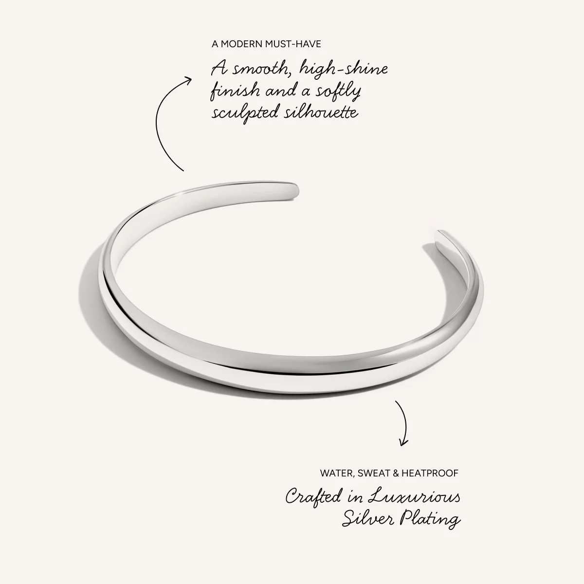 Domed Bangle (Silver) - Image 3