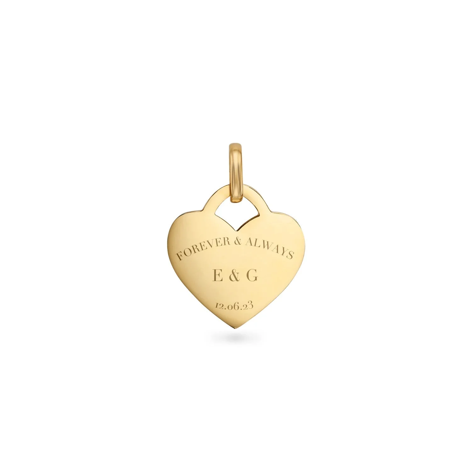 Double Heart Token Necklace (Gold) - Image 10