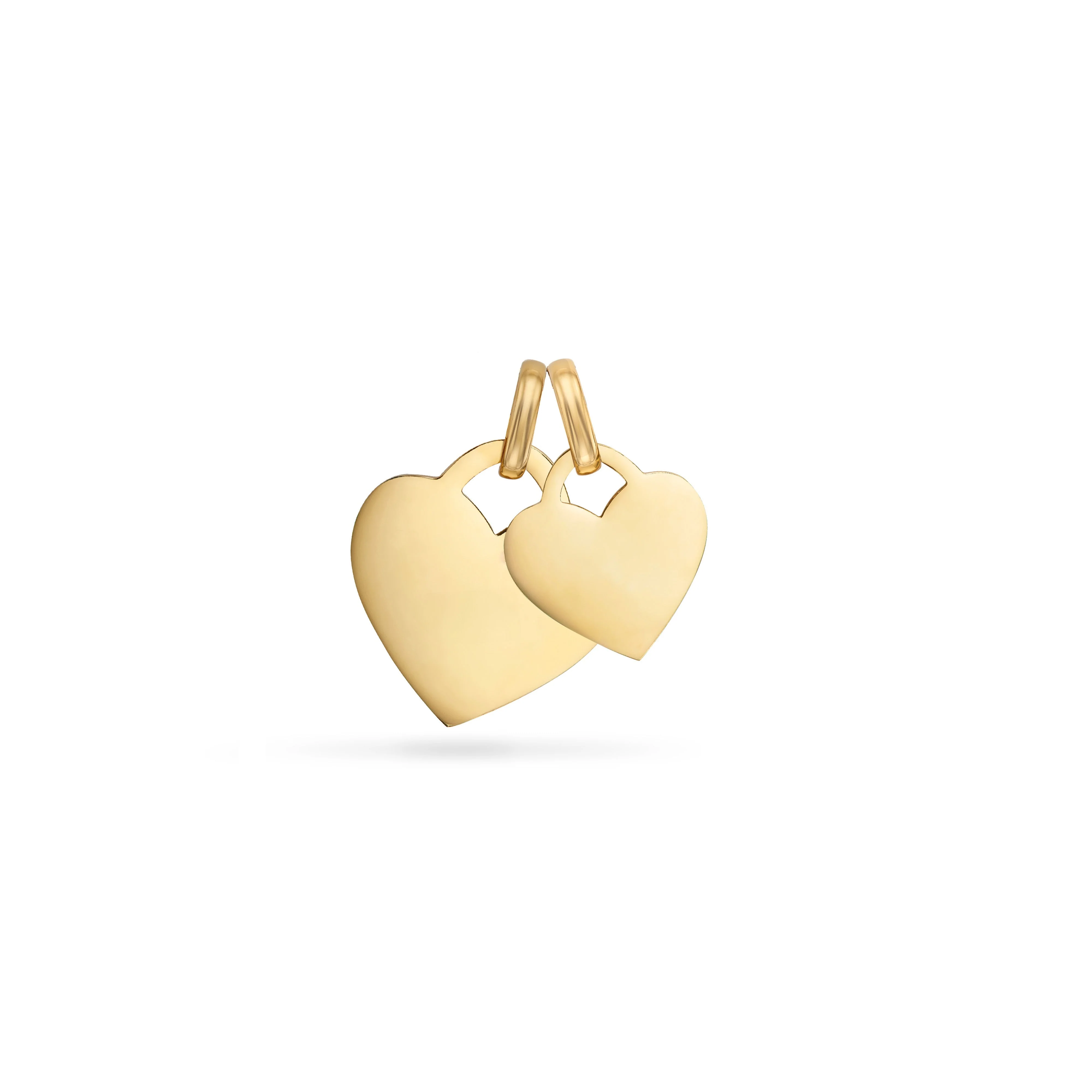 Double Heart Token Necklace (Gold) - Image 12