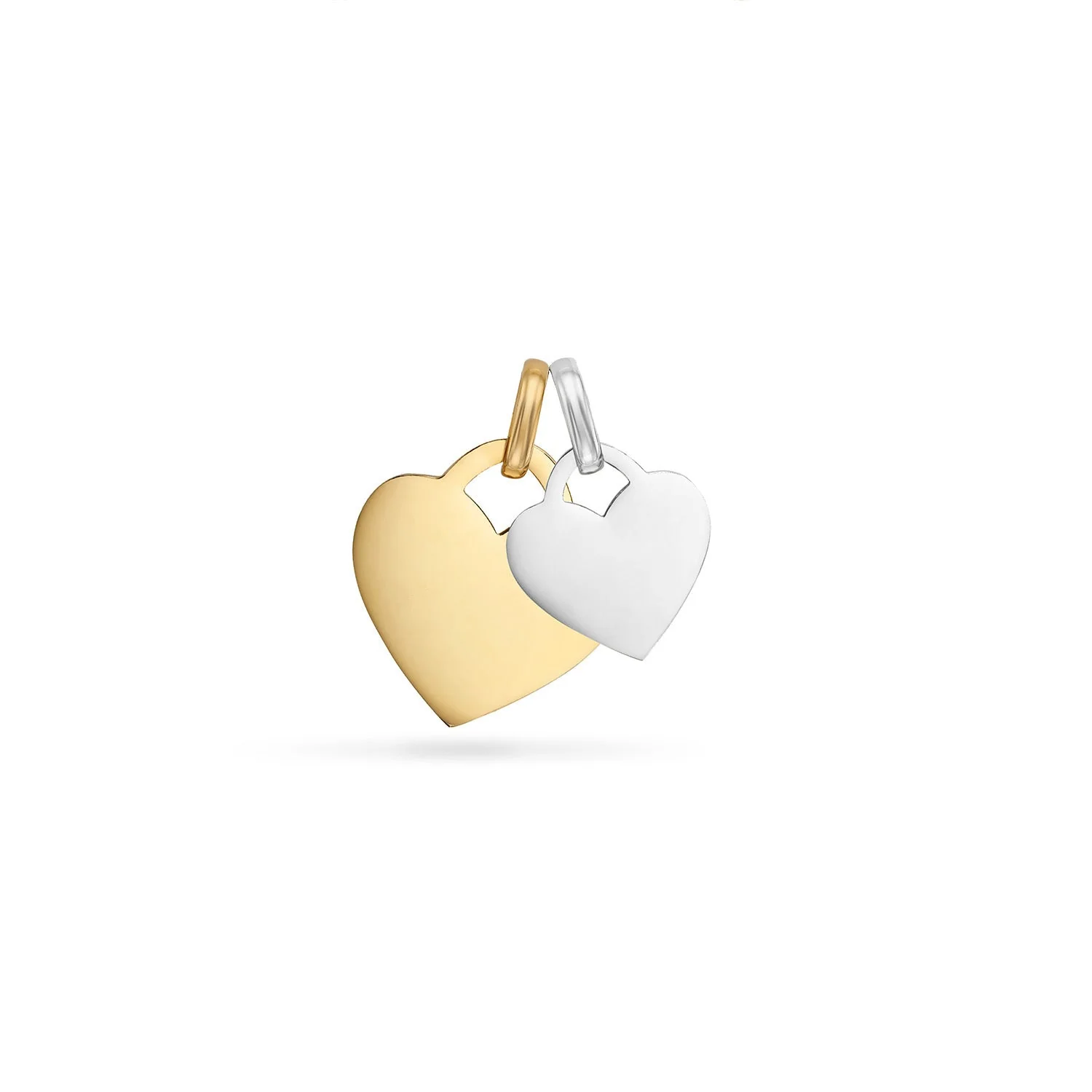 Double Heart Token Necklace (Gold) - Image 13