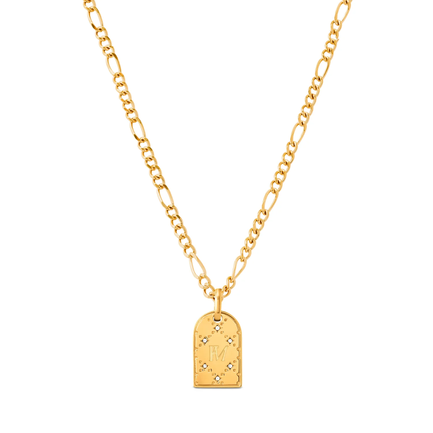 Double Monogram Necklace (Gold) - Image 12