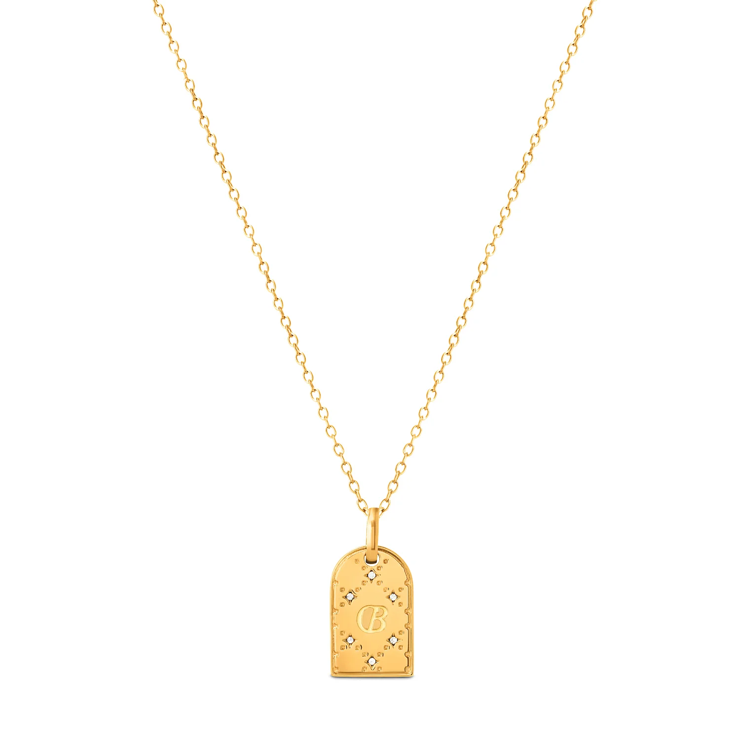 Double Monogram Necklace (Gold) - Image 13