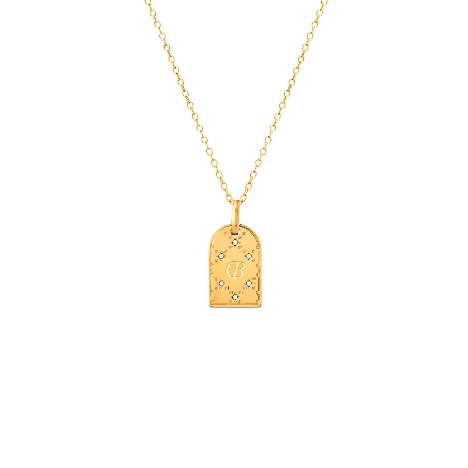 Double Monogram Necklace (Gold) - Image 9