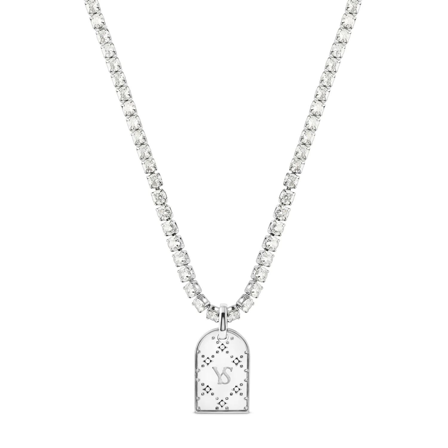 Double Monogram Necklace (Silver) - Image 14