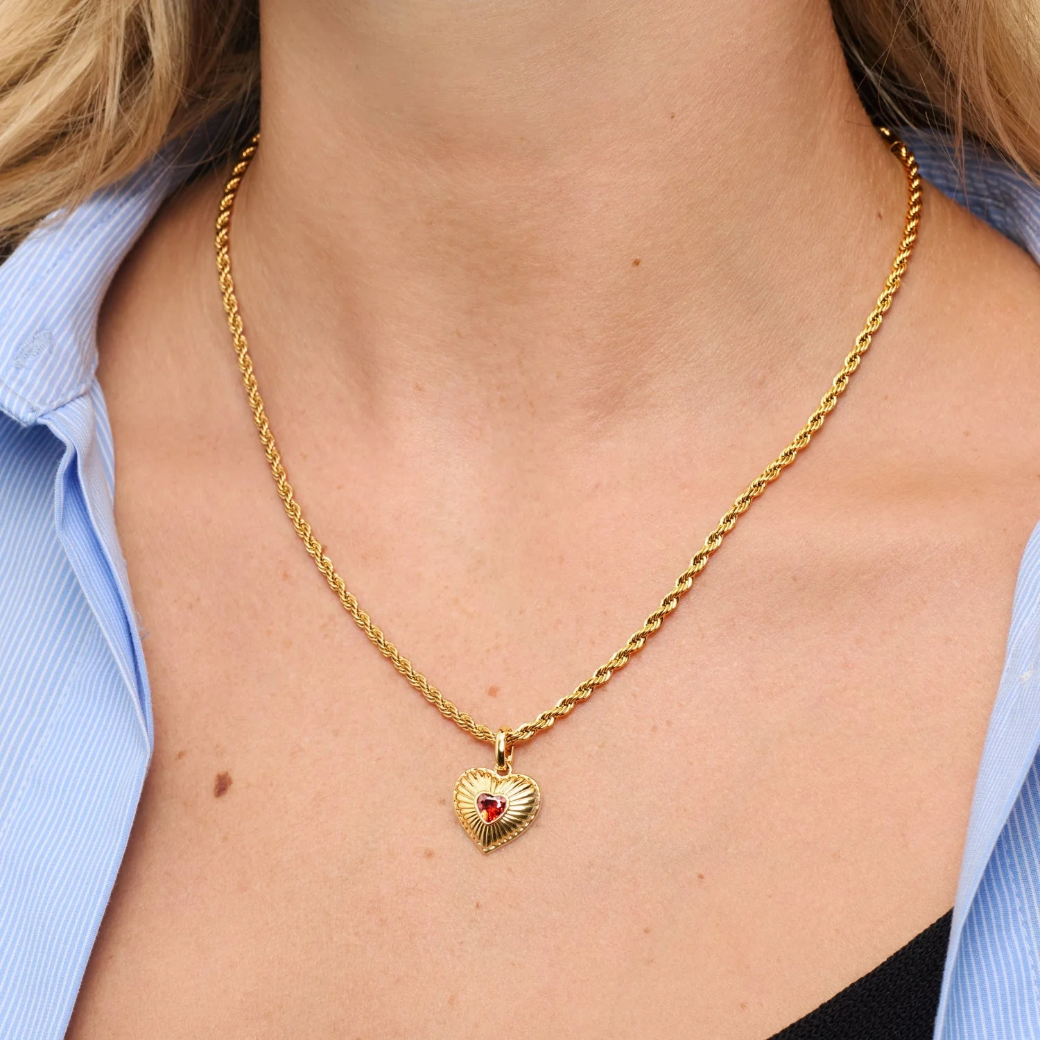 Entwine Custom Heart Necklace (Gold) - Image 2
