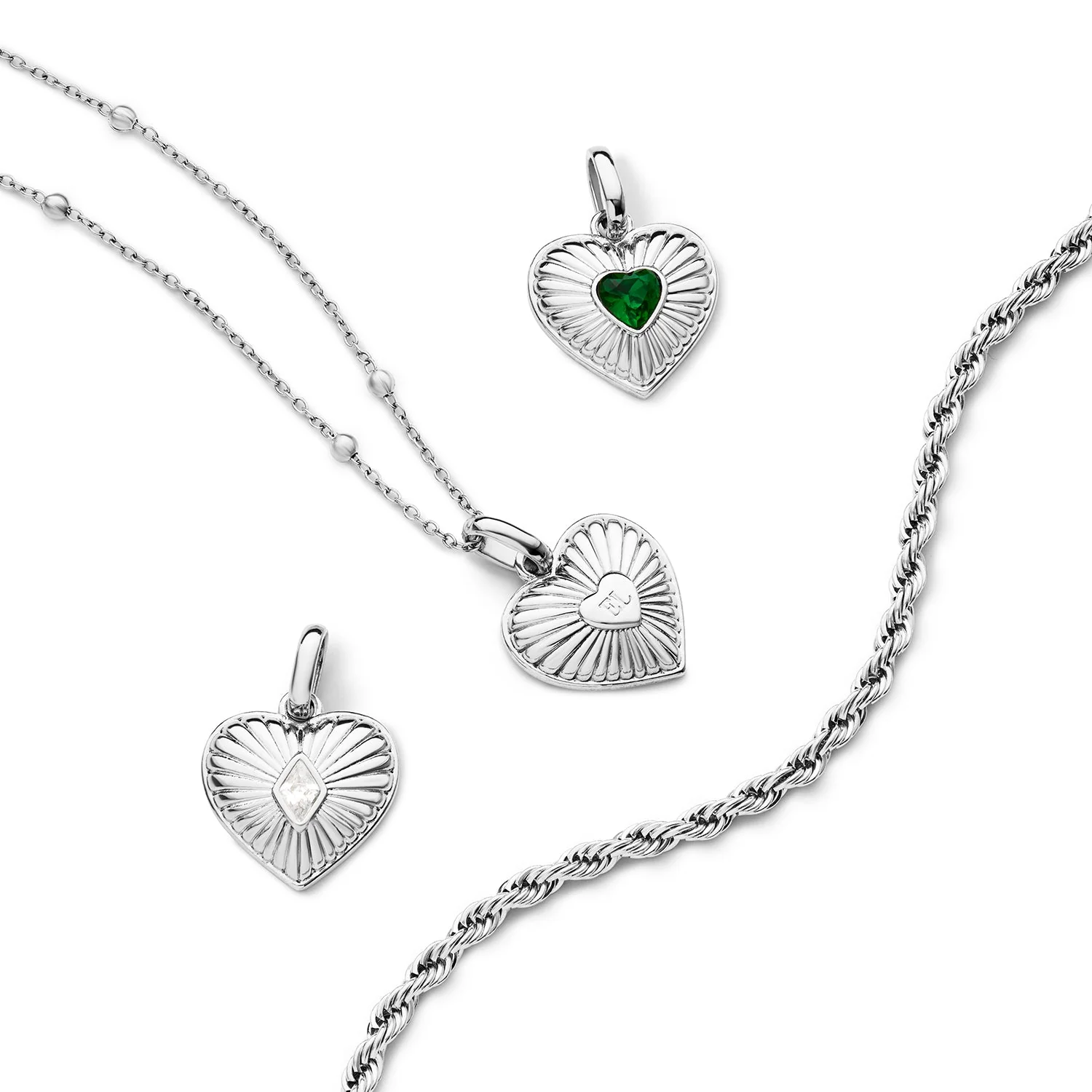 Entwine Custom Heart Necklace (Silver) - Image 5