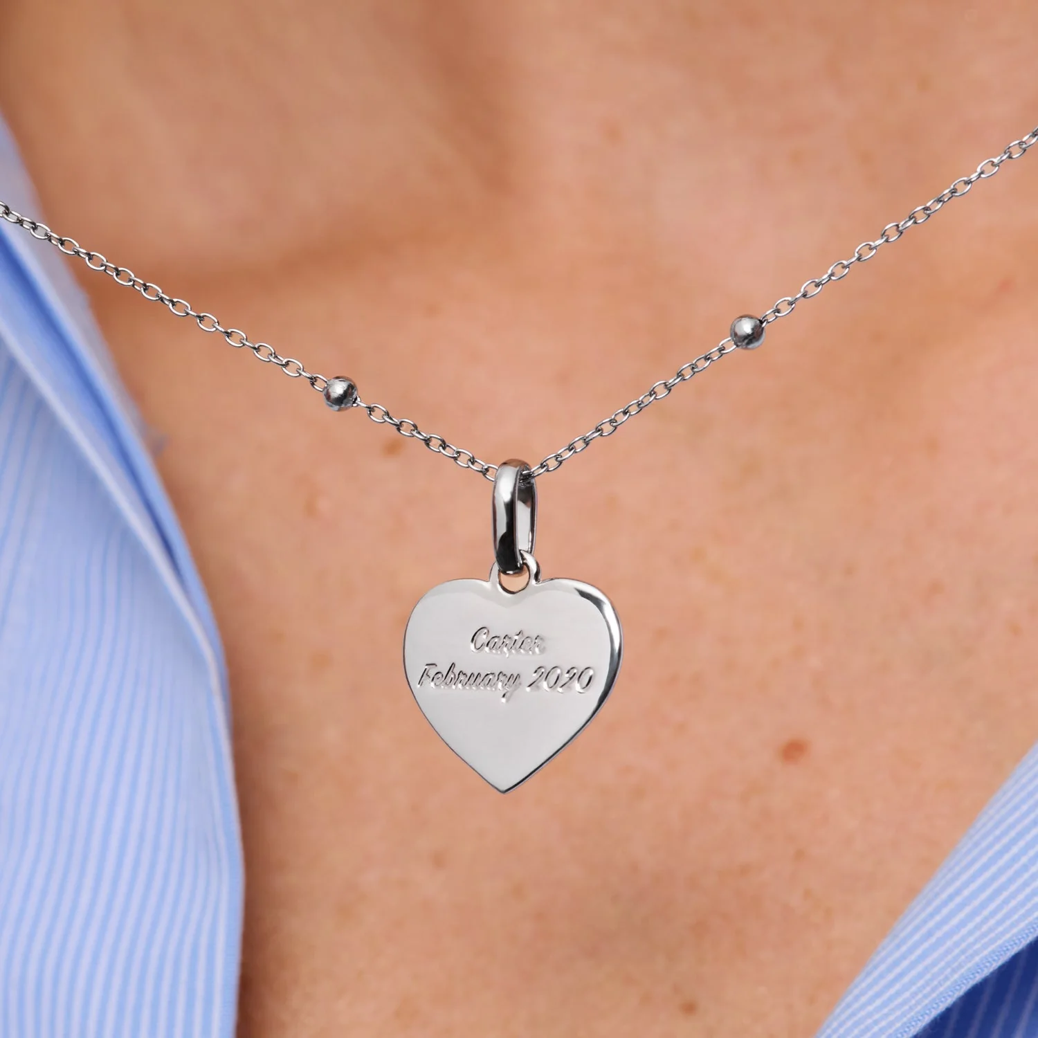 Entwine Custom Heart Necklace (Silver) - Image 6