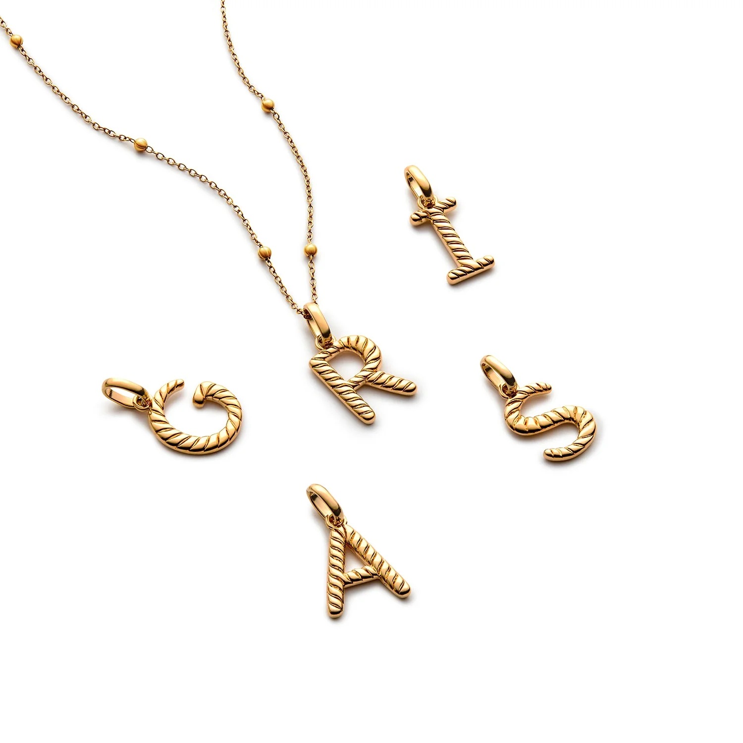 Entwine Initial Necklace (Gold) - Image 4