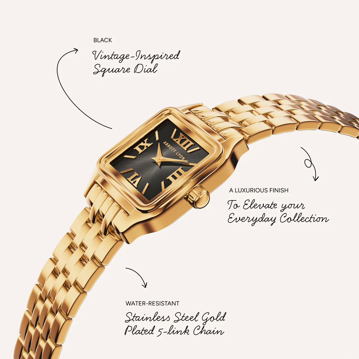 Essence 19mm Black Watch (Gold) - Image 4